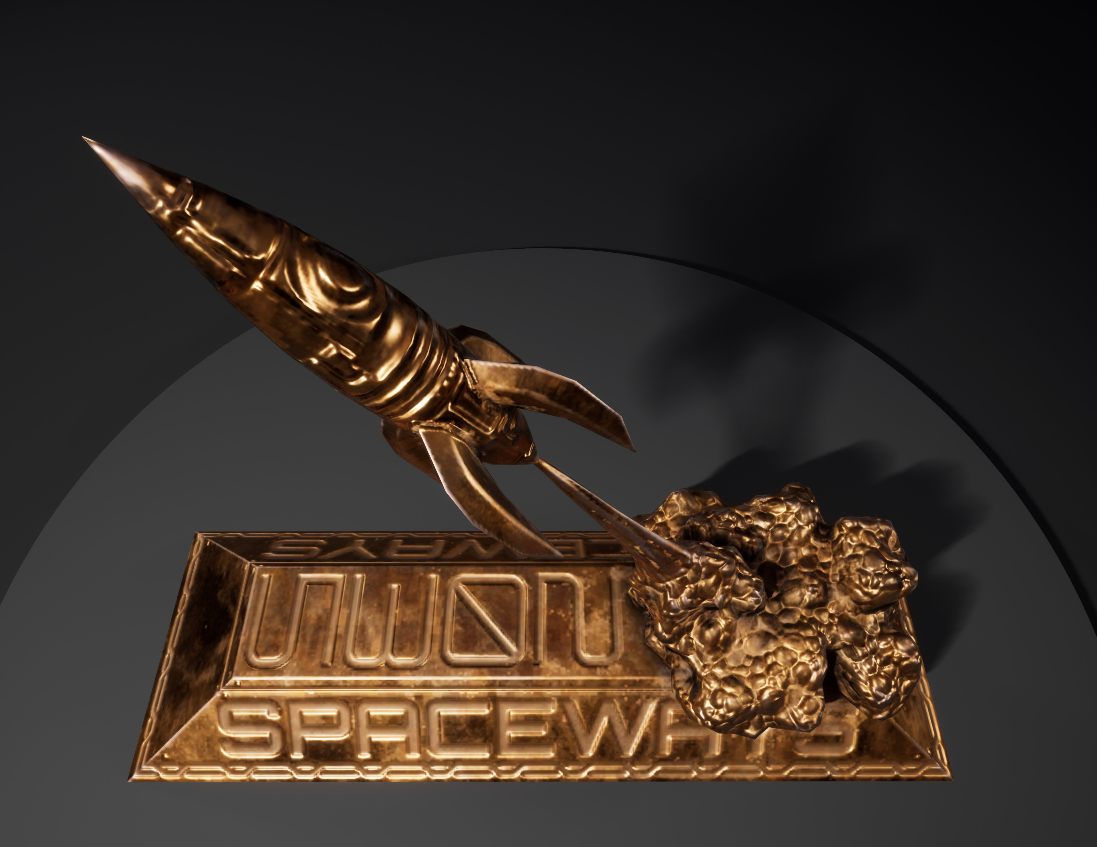 Spaceship Statue in Unreal Engine 4.25.4.