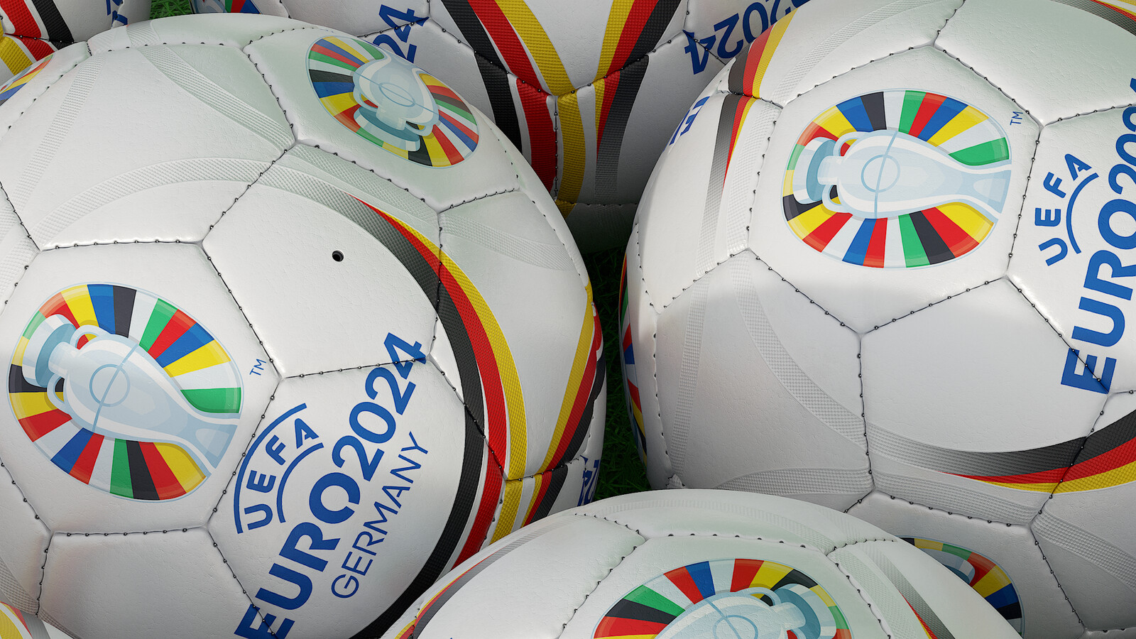 Soccer Ball Promotional 32-Panel UEFA EURO 2024 - Collection Examples - Skin White - Rendering 2