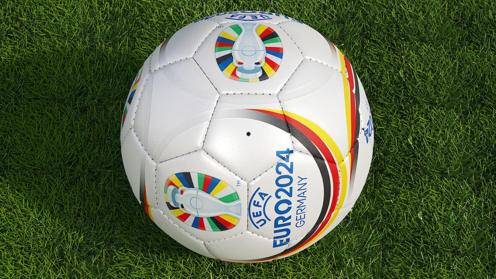 Soccer Ball Promotional 32-Panel UEFA EURO 2024 - Collection Examples - Skin White - Rendering 5
