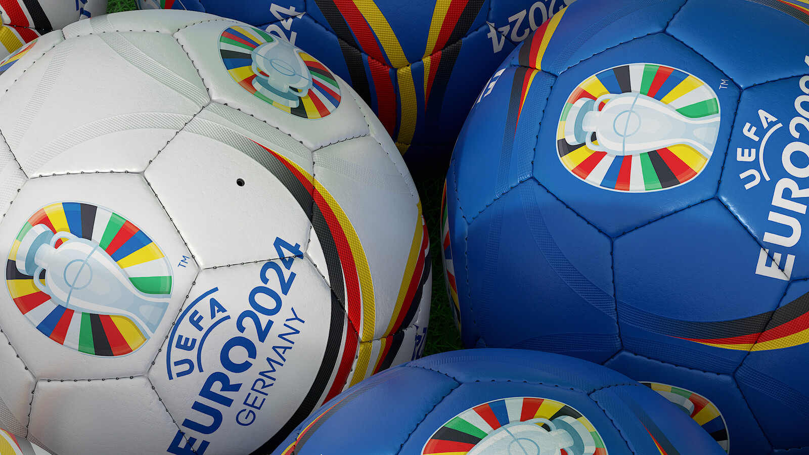 Soccer Ball Promotional 32-Panel UEFA EURO 2024 - Collection Examples - Skin White - Rendering 13