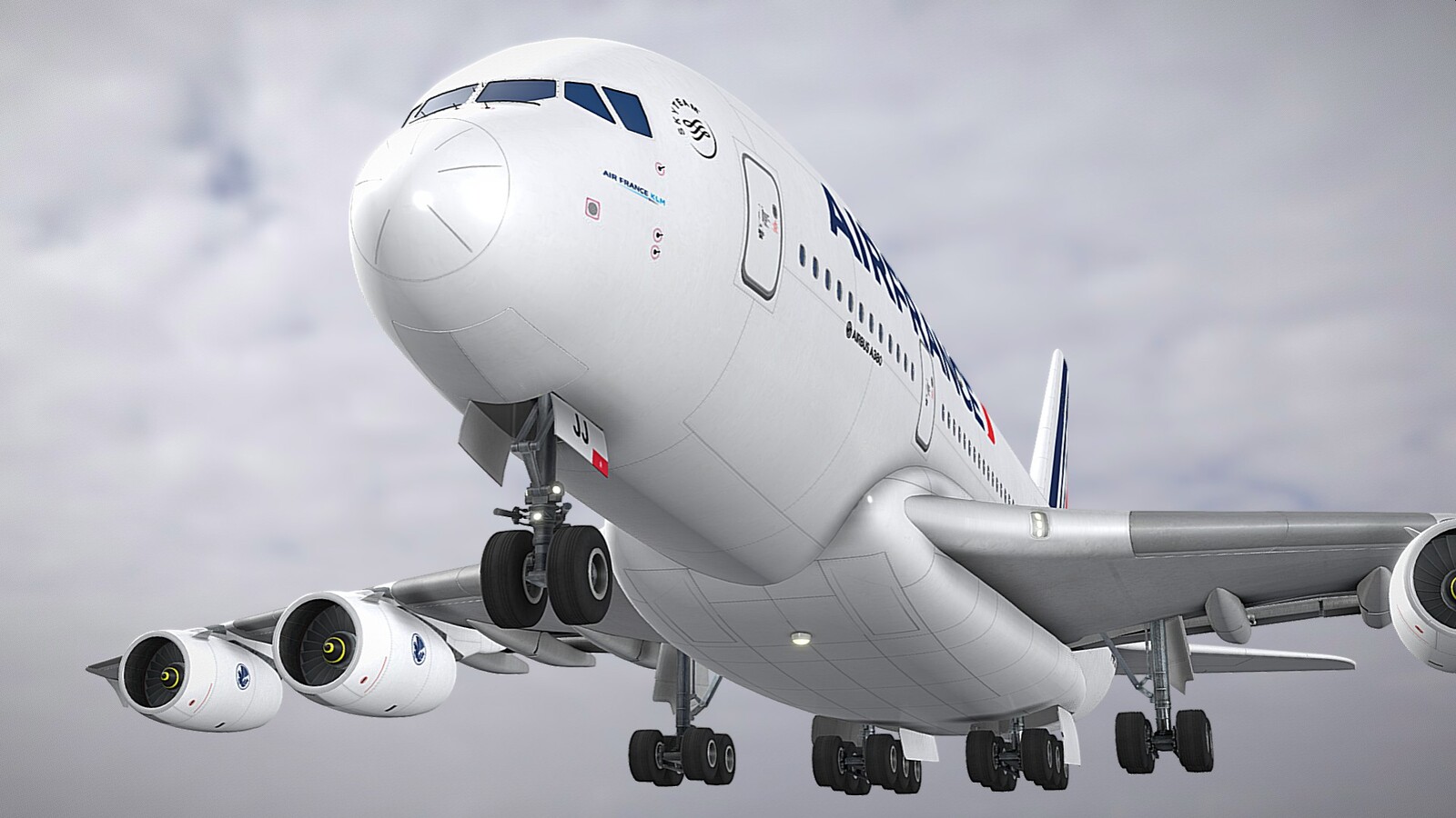 Airliner Exterior Airbus A380  - Collection Examples - Livery Air France - Rendering 3