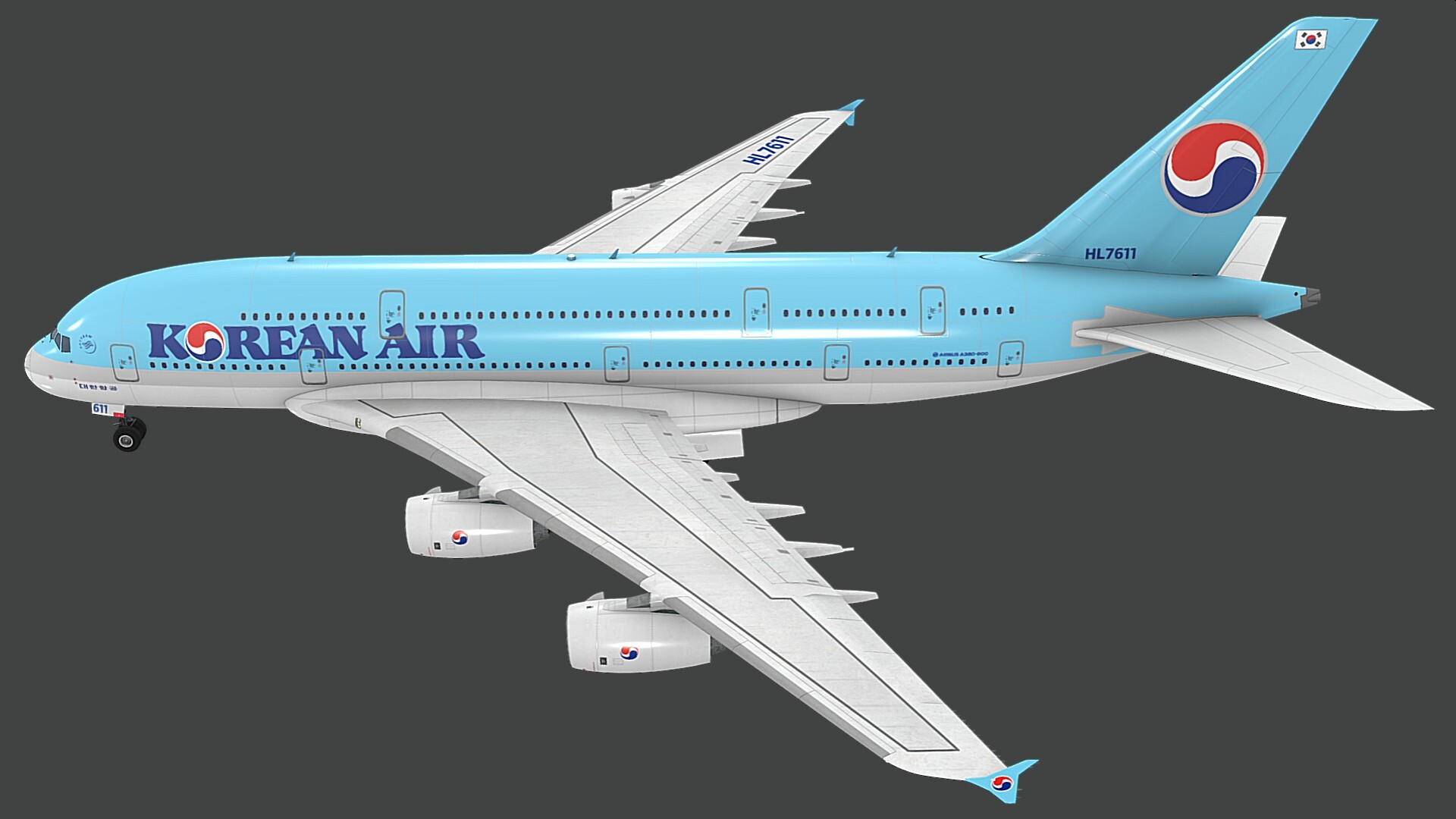 ArtStation - Airbus A380-800 Airliner Korean Air - High Poly ArtStation - Airbus A380-800 Airliner Korean Air - High Poly