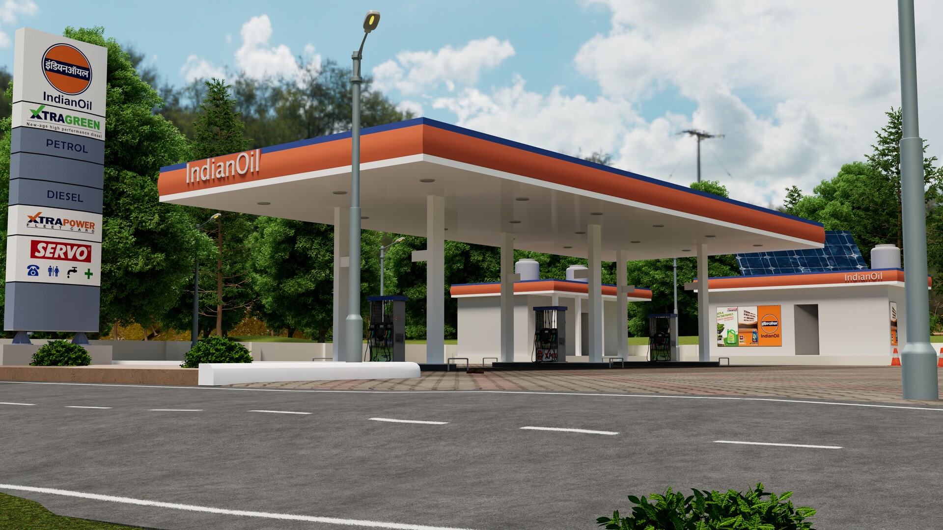artstation-indian-oil-petrol-pump