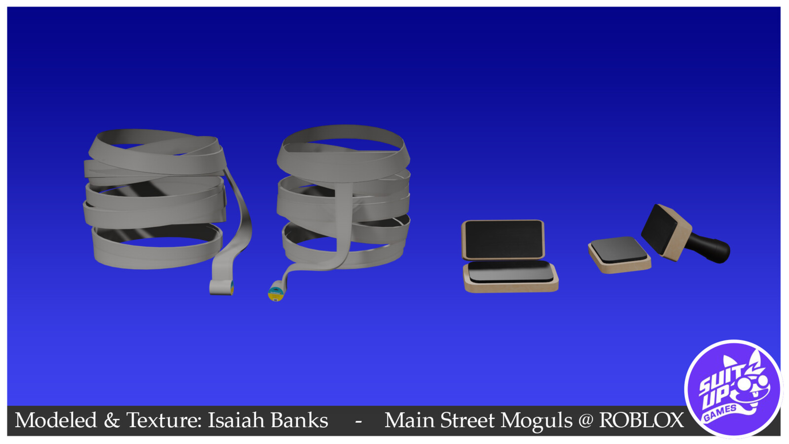 Stamp &amp; Tape wrap Accessories for in-game prop in the UPS branded game on ROBLOX.