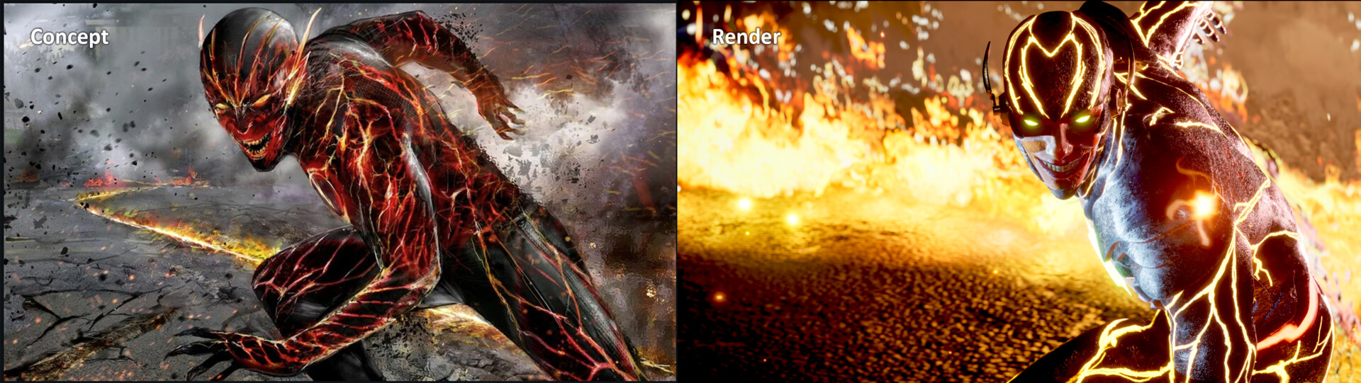 ArtStation - Reverse Flash (New 52) Render, image size:1920x541