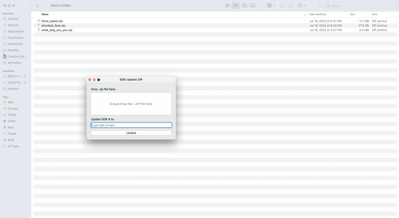 The SDK Updater tool was created to allow artists to edit the JSON files in production as needed without having to find the underlying file. 