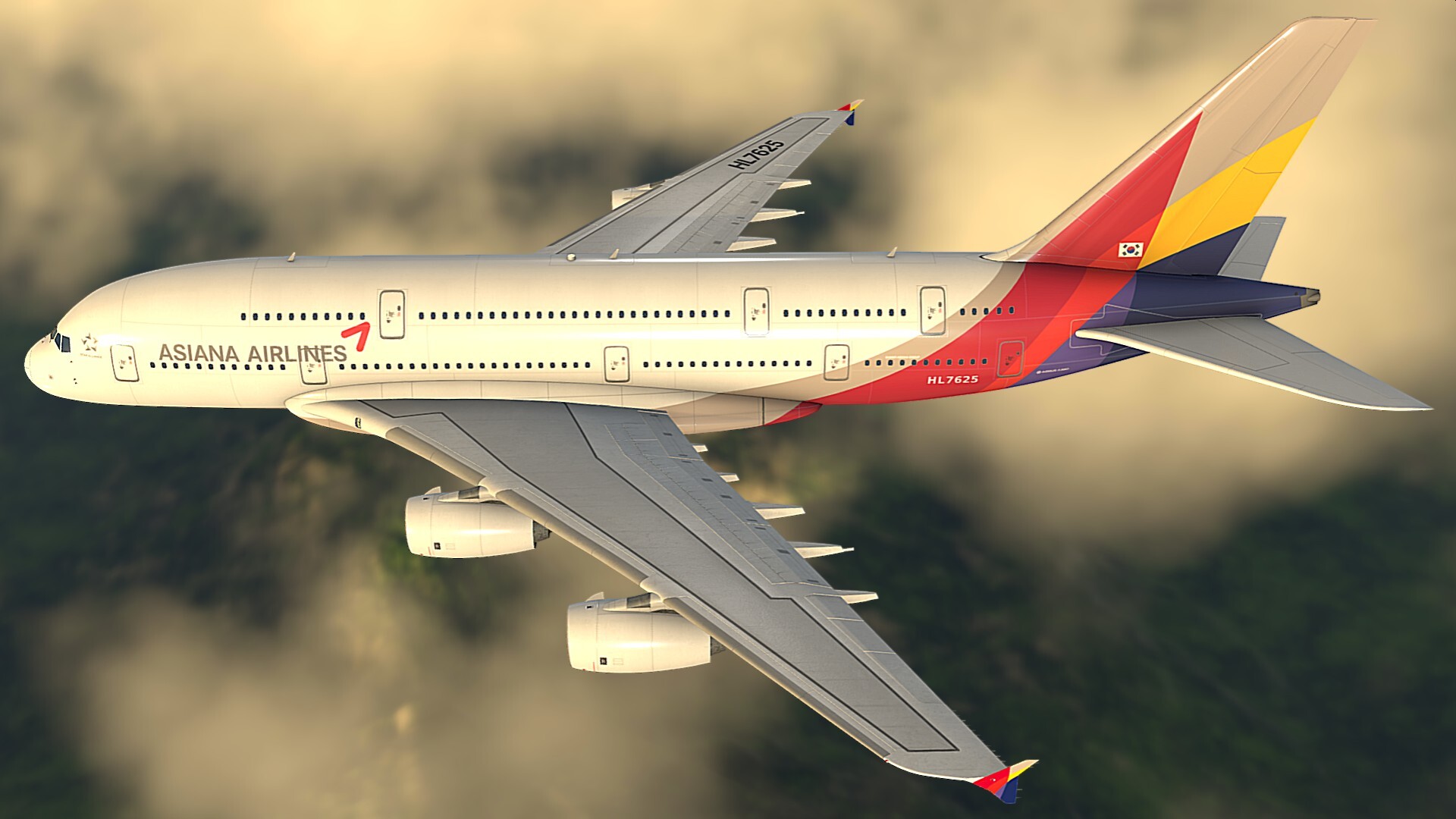 ArtStation - Airbus A380-800 Airliner Asiana Airlines - High