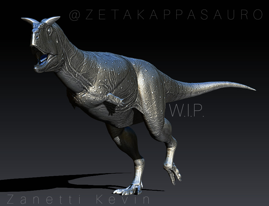 ArtStation - Posing the Carnotaurus W.I.P.
