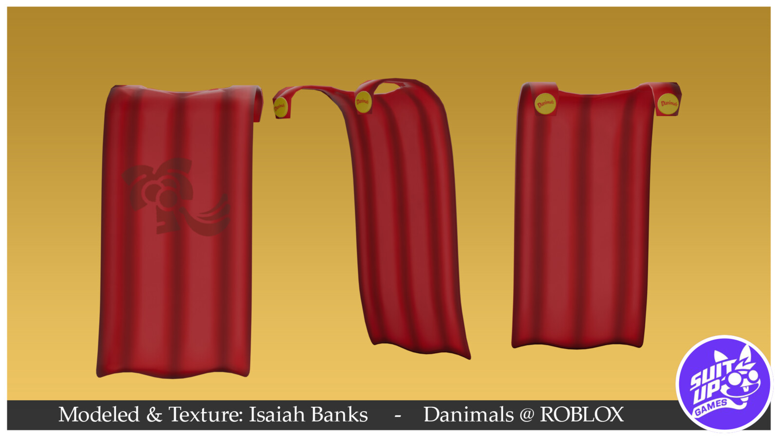 Branded Fruit Cape for marketplace purchase for the Danimals branded game on ROBLOX.