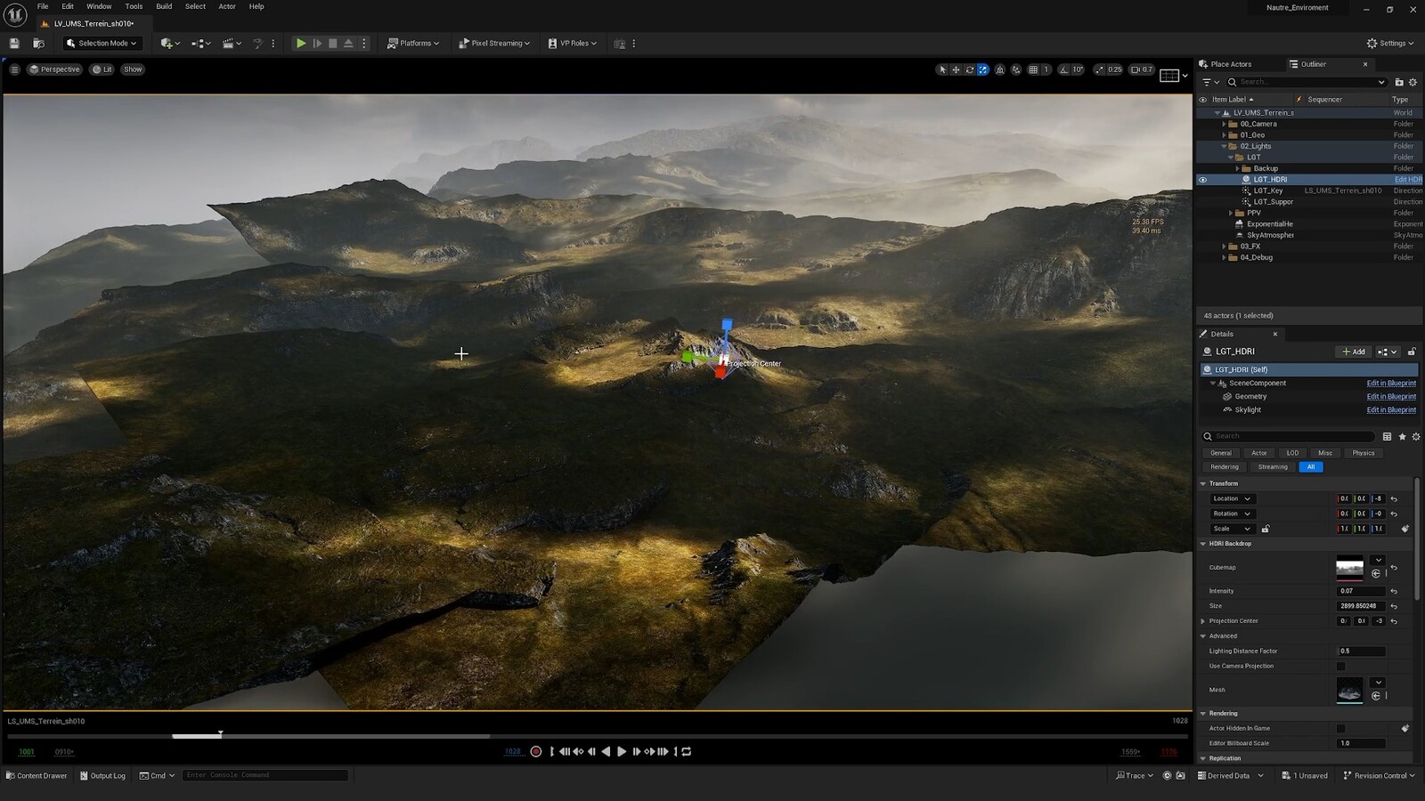 UE5 Scene setup