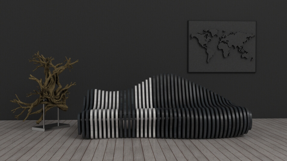 ArtStation - parametric design Desk 3D modeling.
