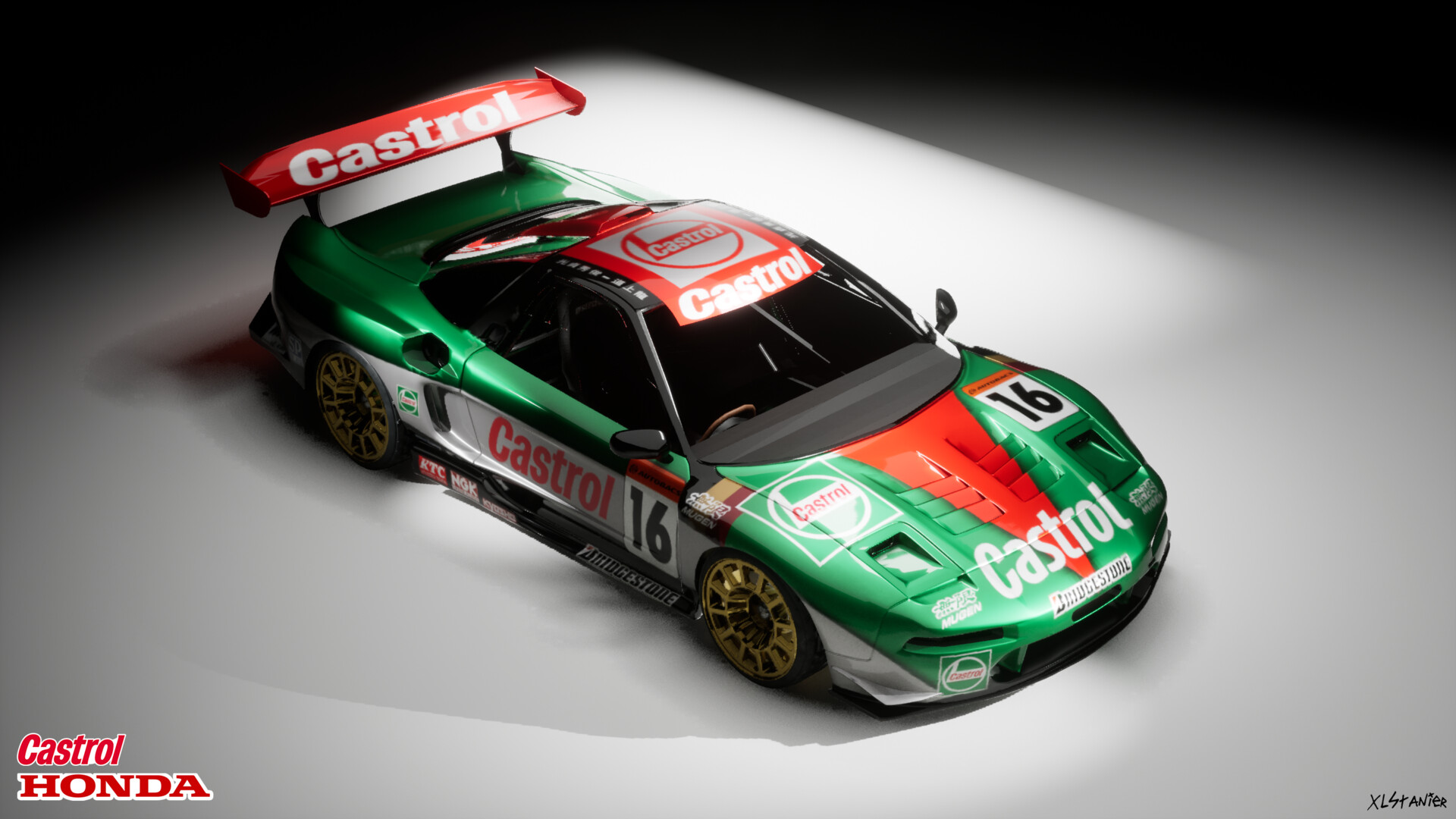 NIKKO 1/43 - GT43016 HONDA NSX JGTC Castrol 00 #16 O.Nakago