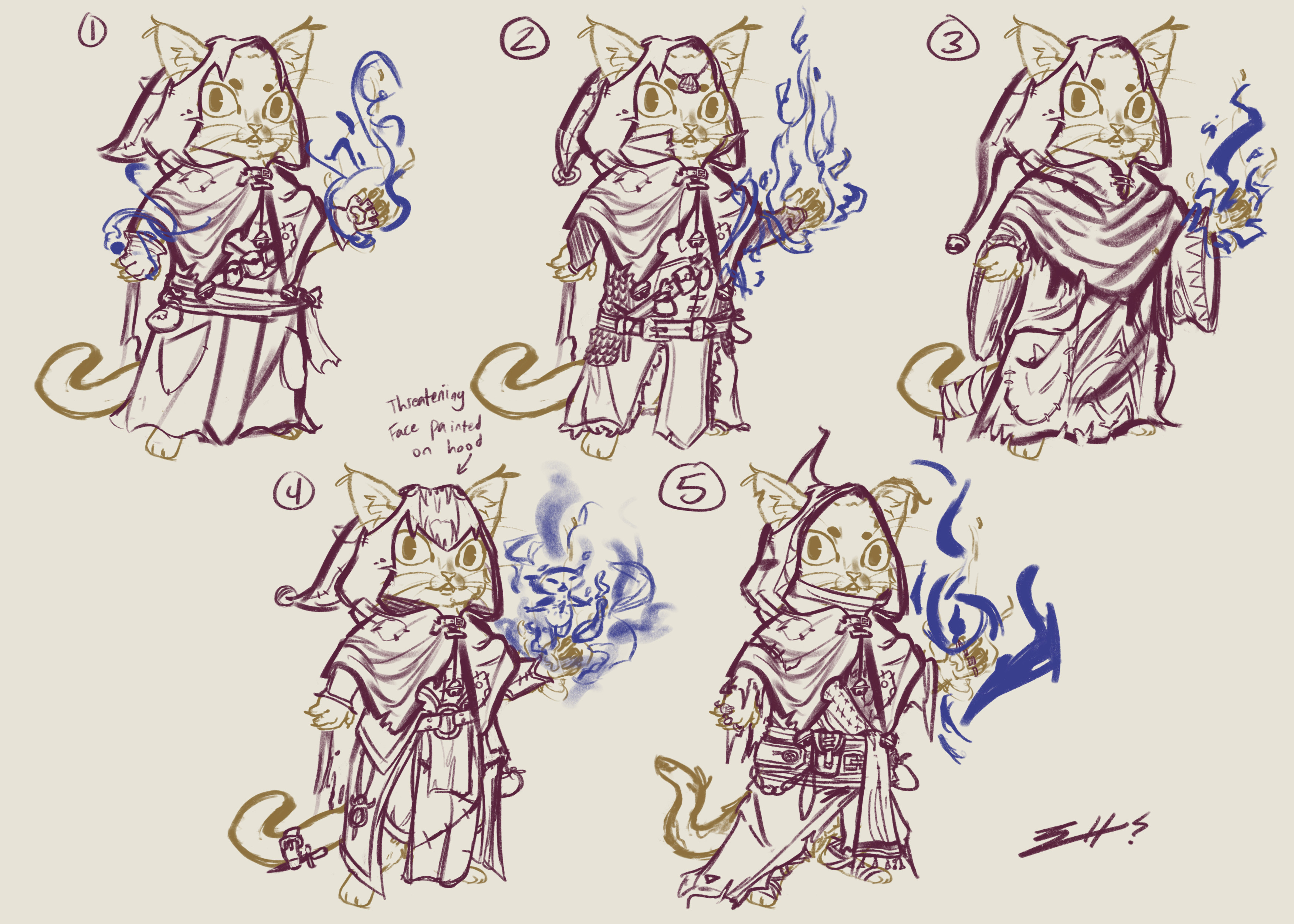 Robe/Magic Concept Sketches