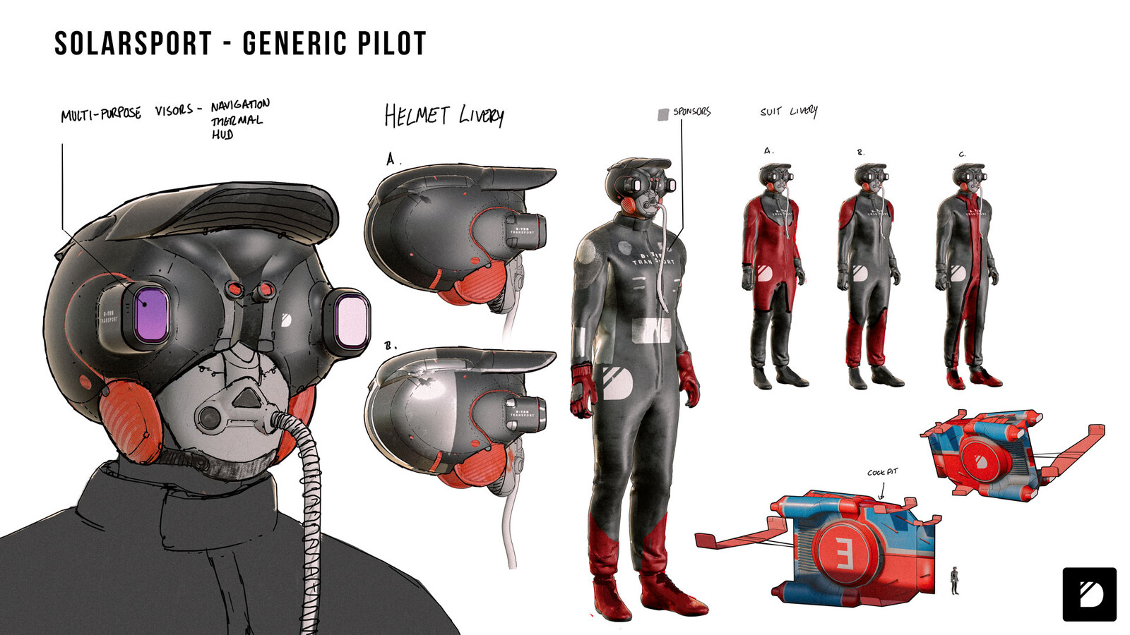 SLOARSPORT - GENERIC PILOT HELMET DESIGN