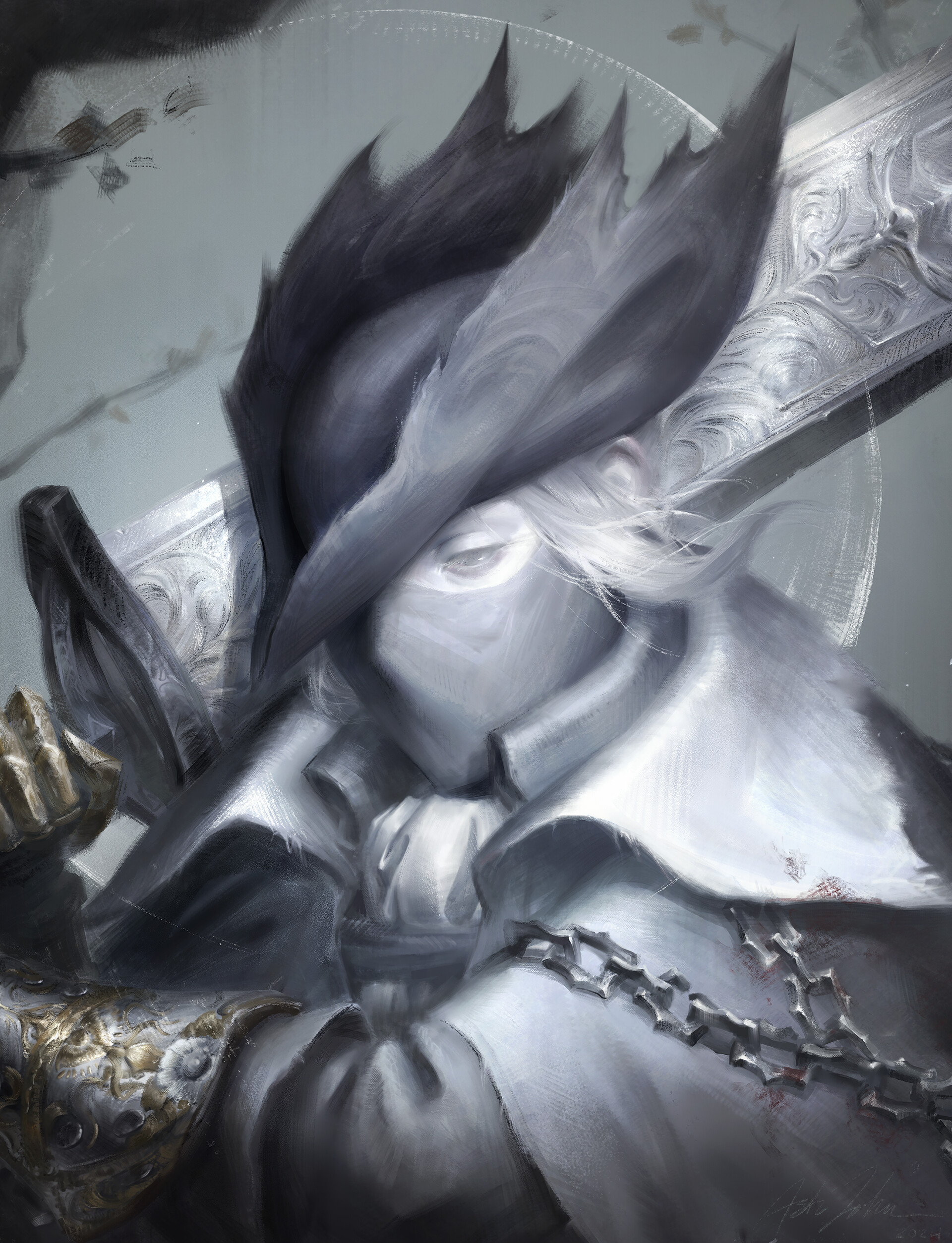 ArtStation - A Hunter must Hunt, image size:1920x2507