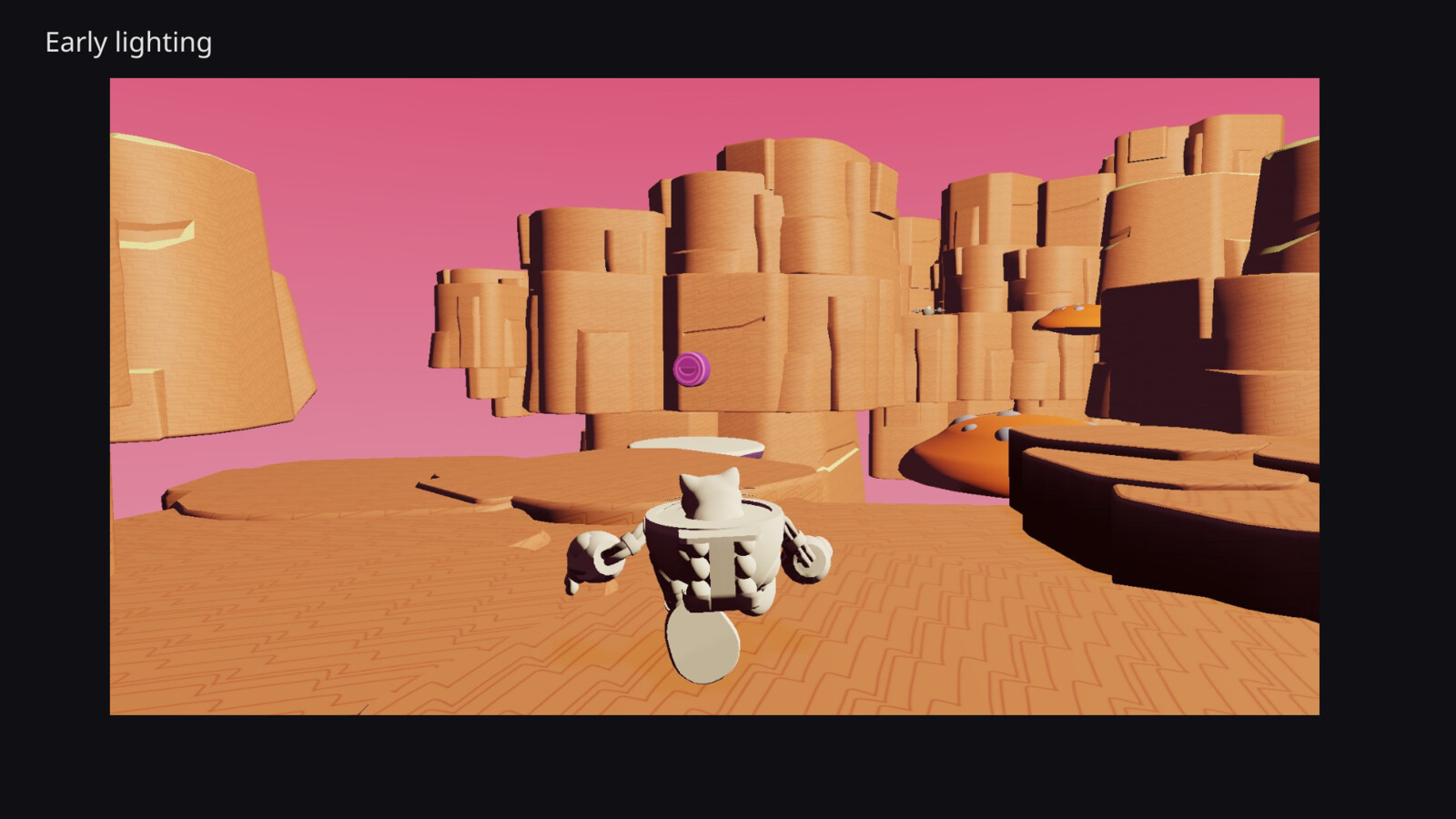 This was how the game looked before I really started to work on the lighting. The following pictures show the final look of the game.