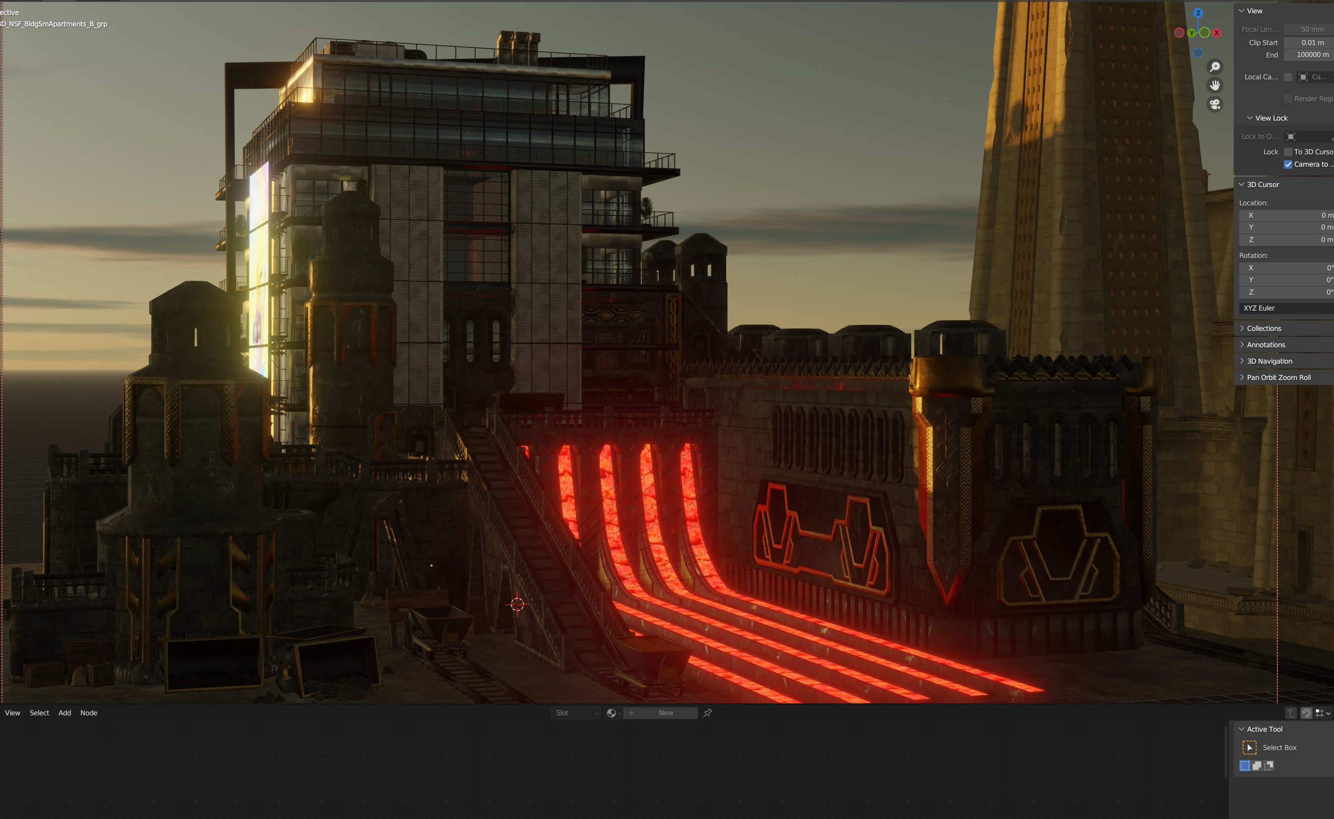 Initial lighting mock-up