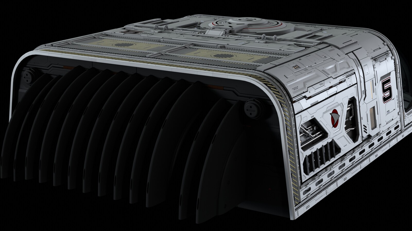 Exterior on the cabin module complete.