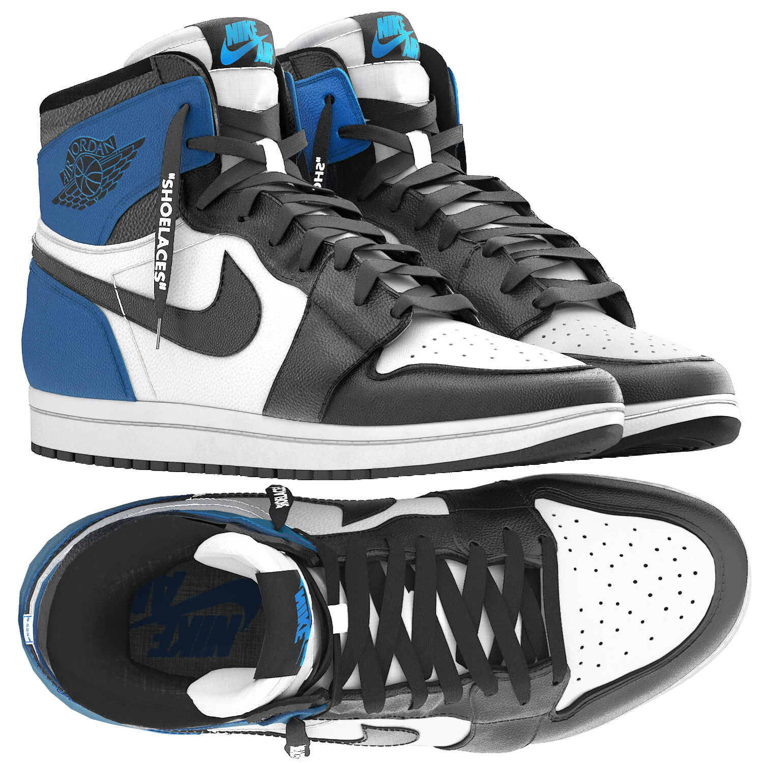 Jordan 1 retro high og obsidian university blue shop