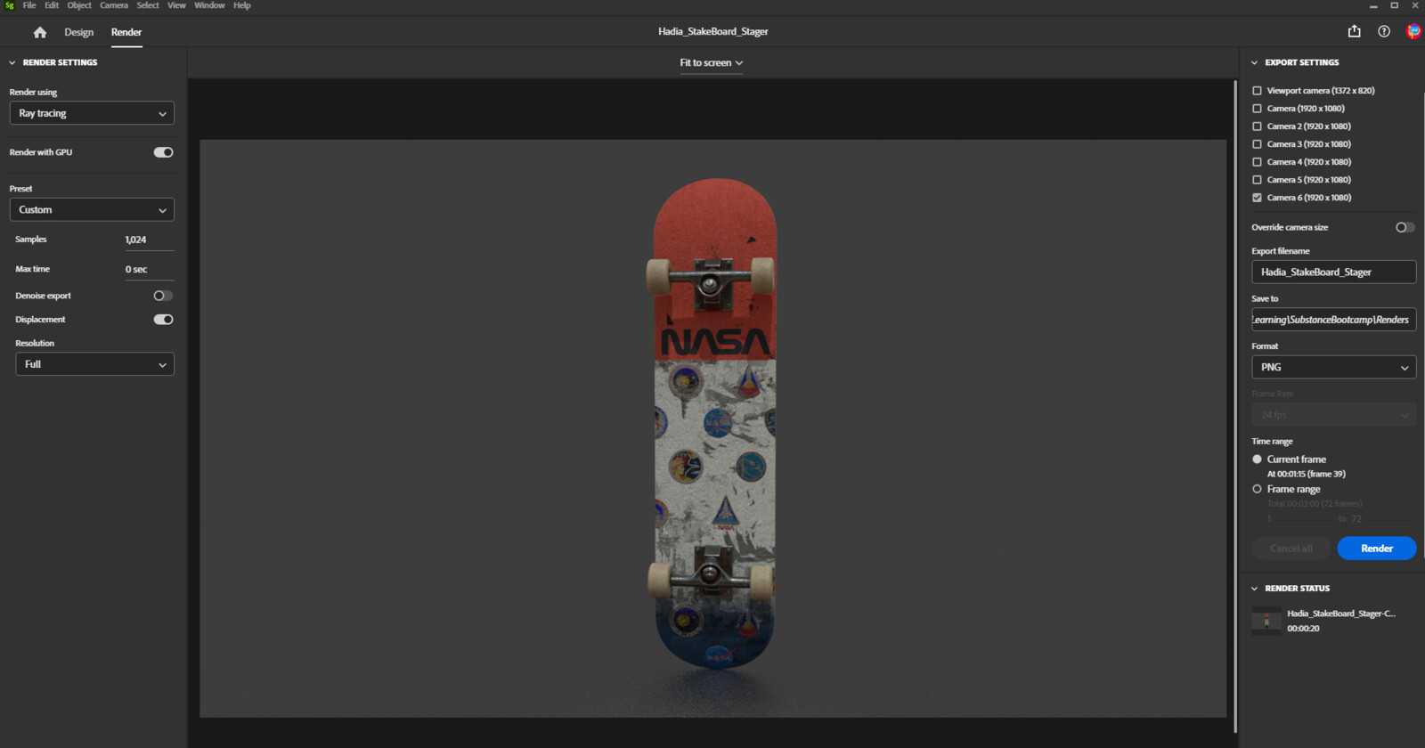 Rendering in Substance Stager