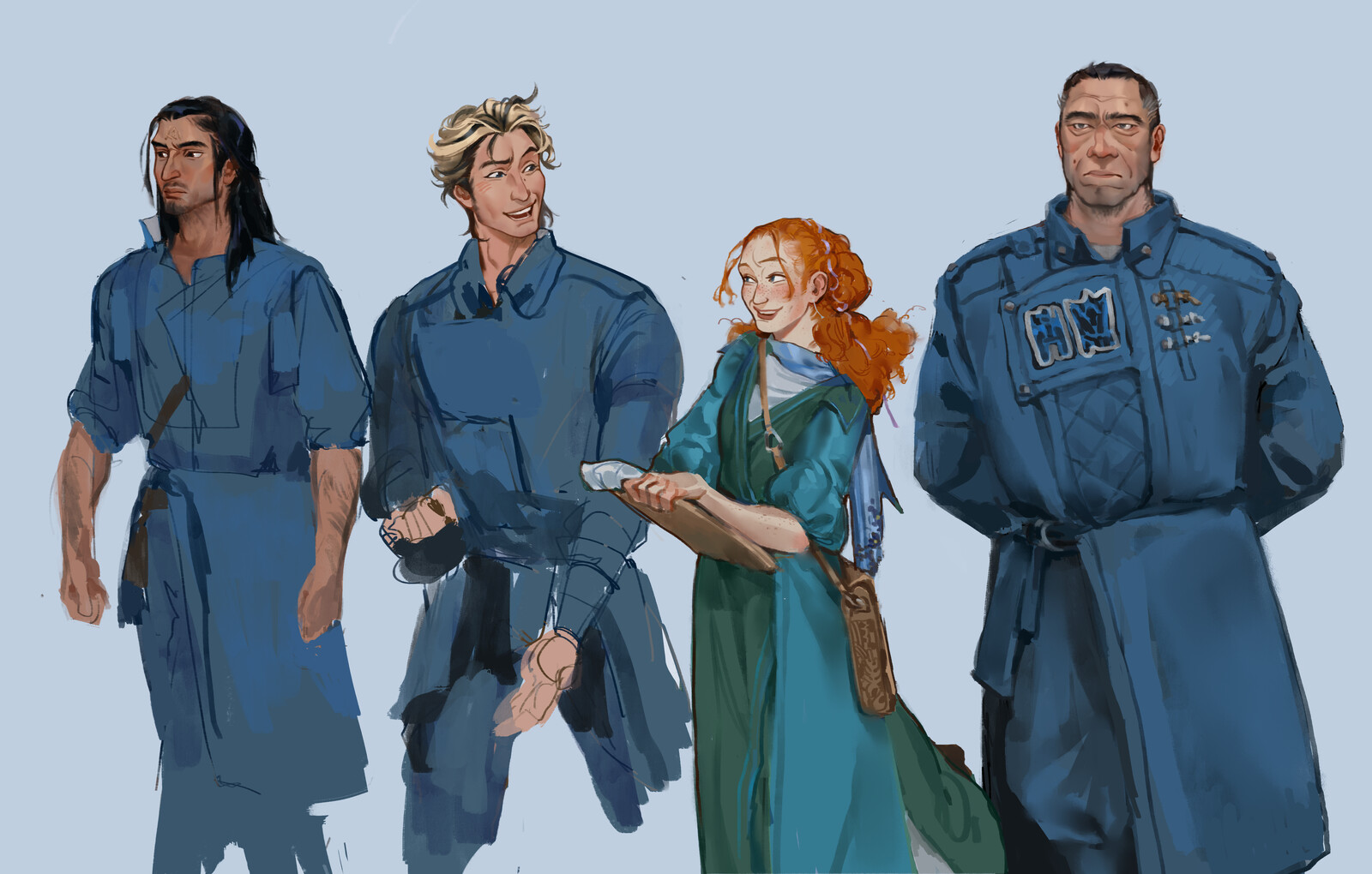 WIP of my original designs for characters from the Stormlight Archives bookseries by Brandon Sanderson.