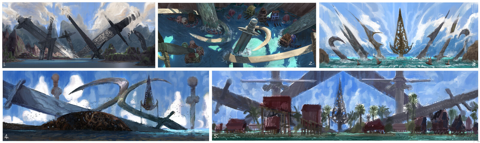 sketches for Sea of Seven Blades