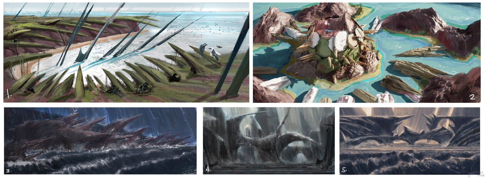sketches for Storm Break Mountains