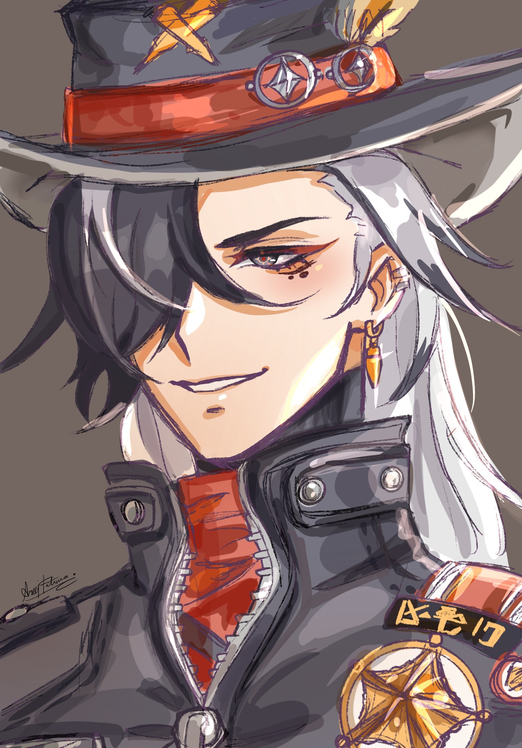 Anime Guy With Top Hat Design Gaming Mascot Anime Logo With Your