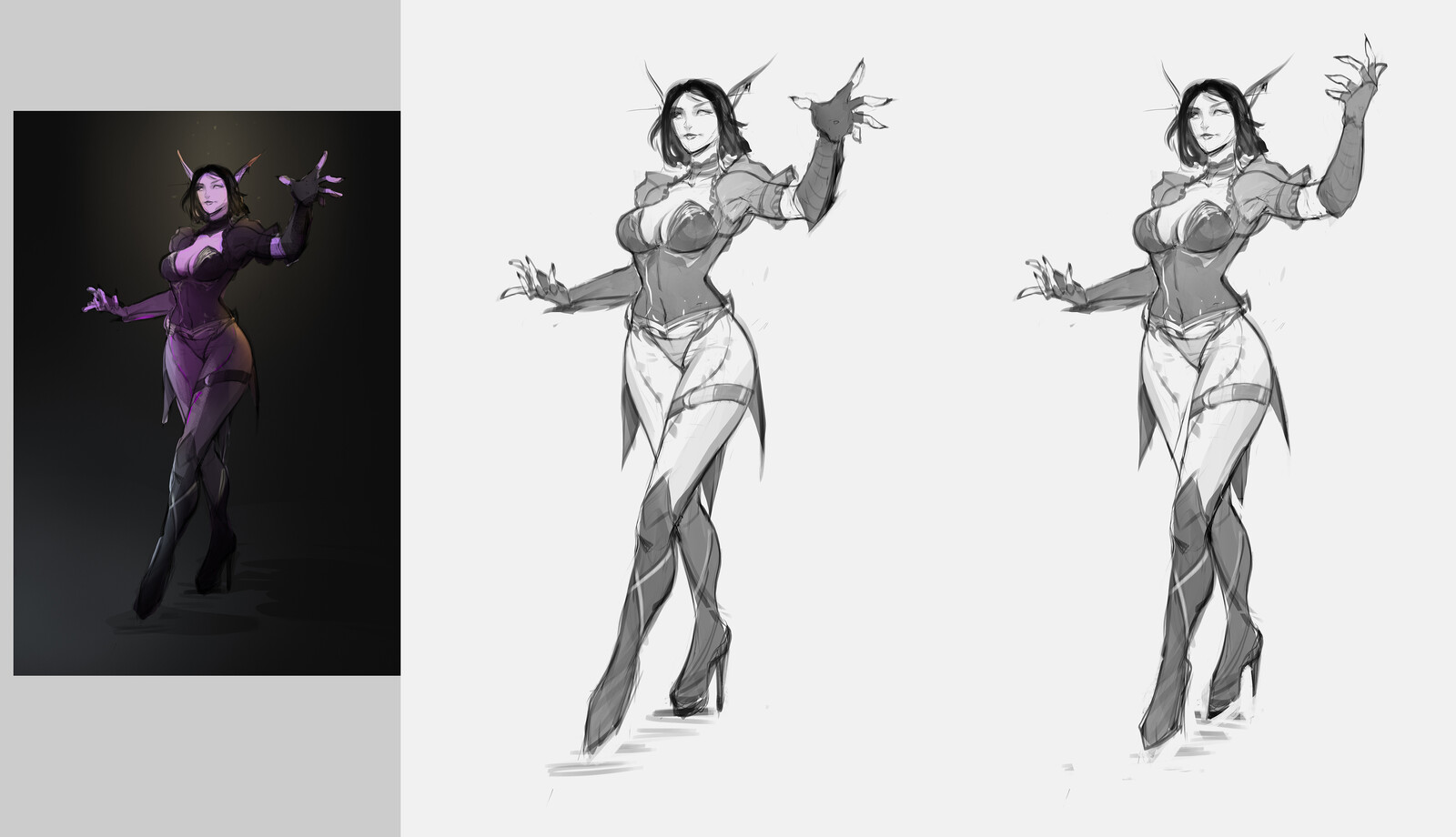 sketch (pose was pre-determined by the client so no choices this time)