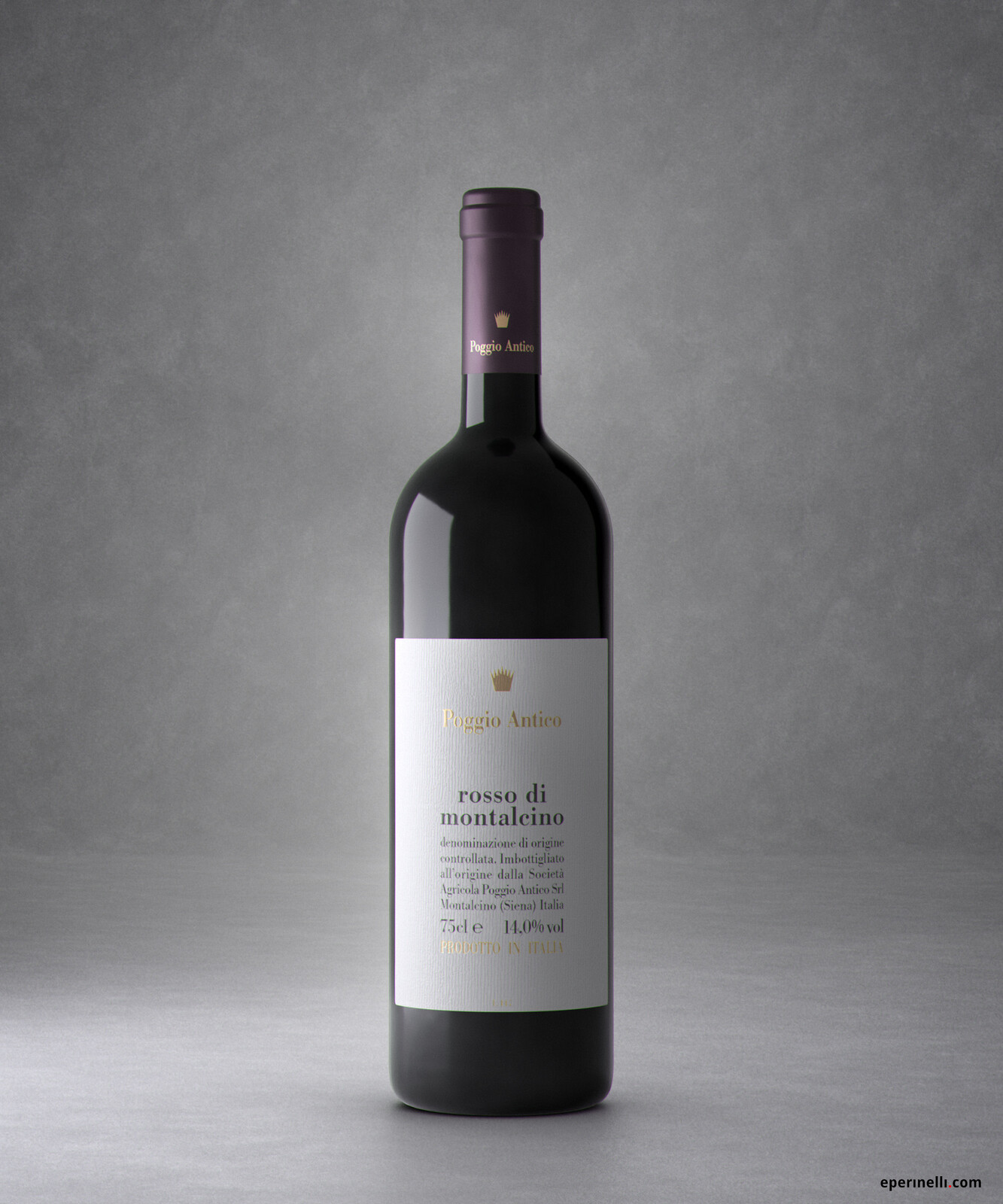 Wine bottle and label, Rosso di Montalcino.