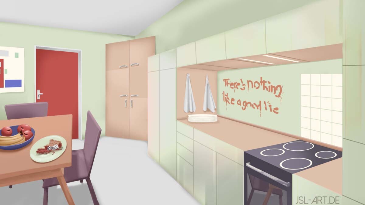 The strong perspective however is jarring to hint at things not being what they seem, to suggest players to look for the clues in dialogue with the characters.