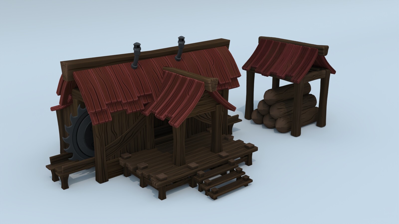 Arnold Render in 3ds Max of Lumbermill and Lumbershed.