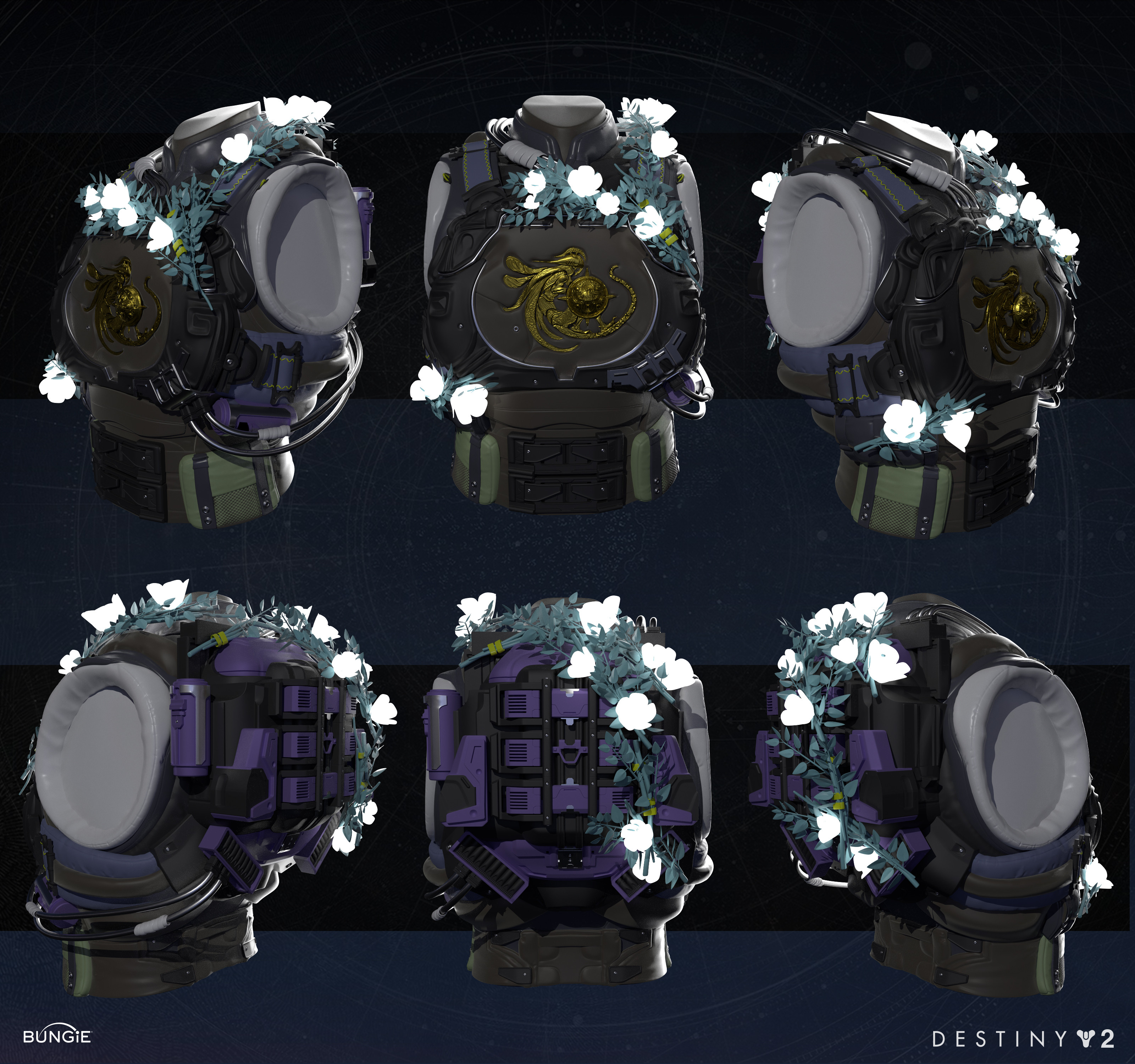 High poly, modeled in ZBrush and Blender, rendered in Marmoset