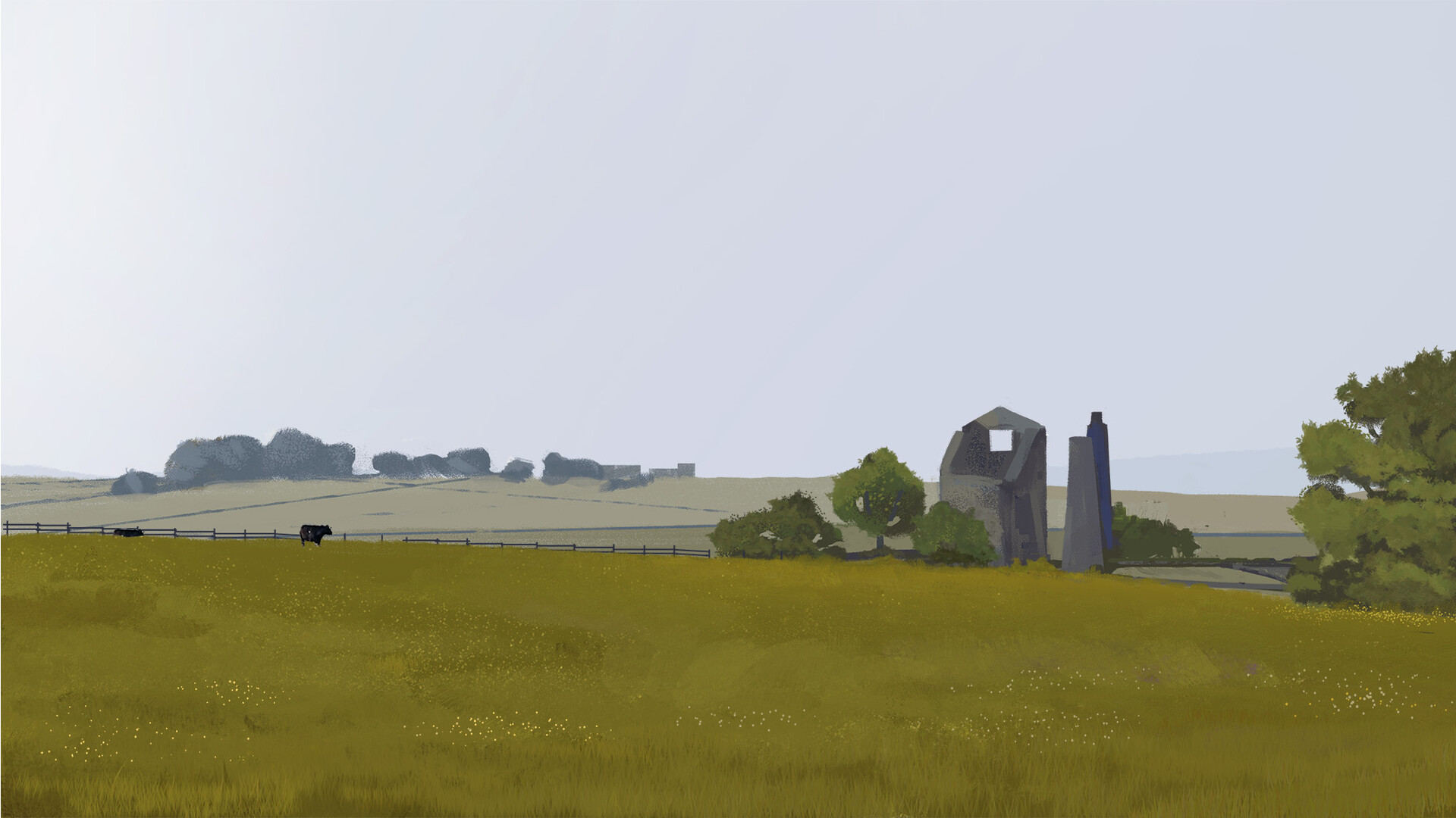 ArtStation - Quick landscape study