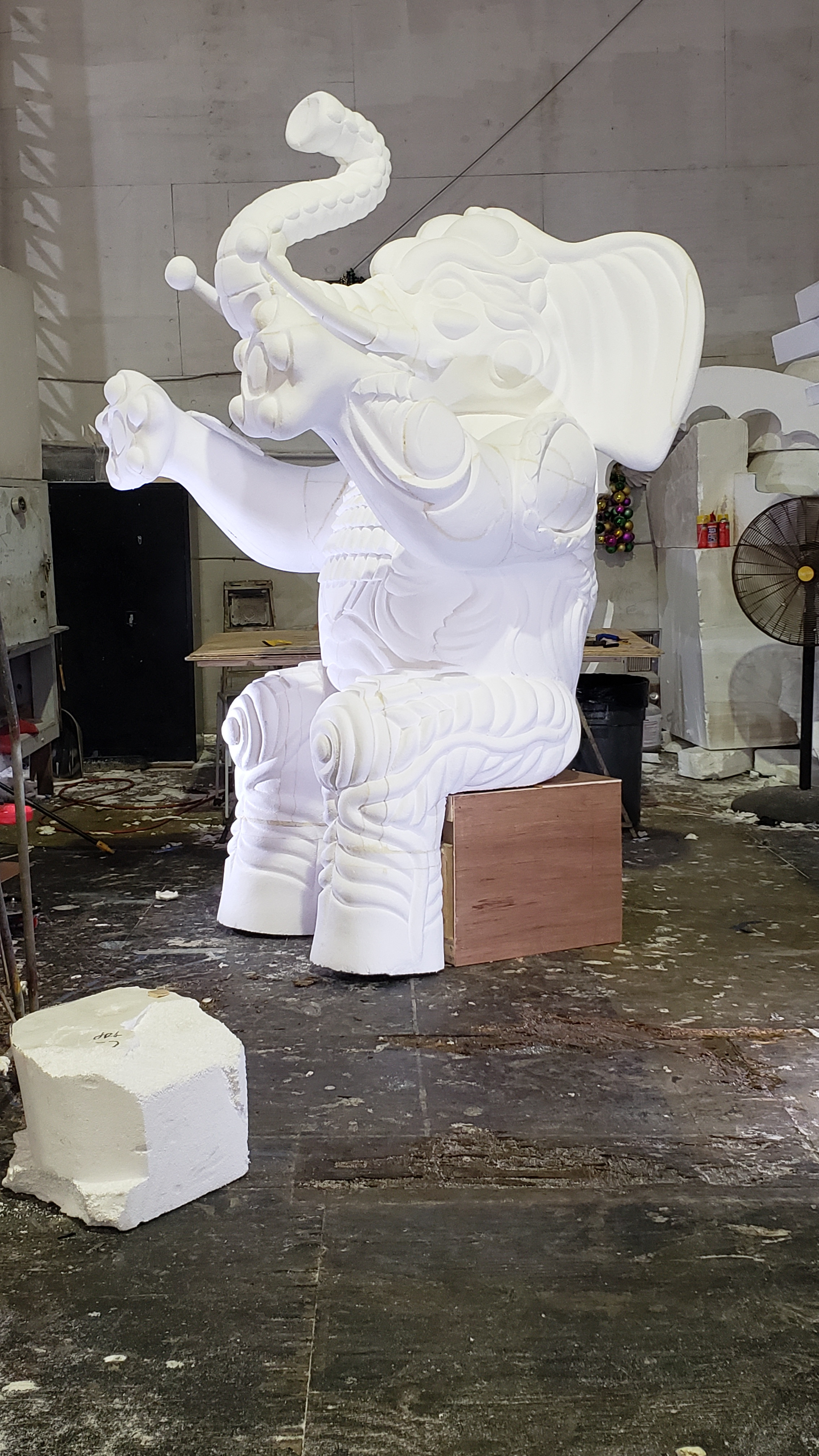 Final sculpt out of foam