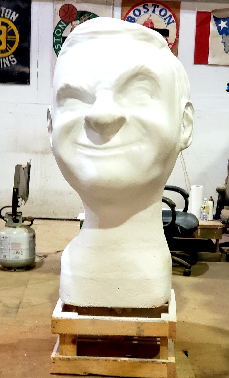 Carved out of foam using a 5-axis Kuka arm robot