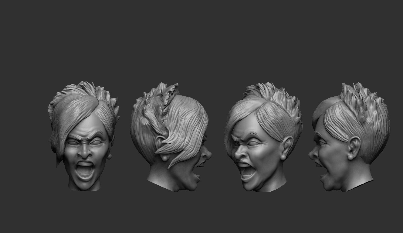 Digital sculpt done in Zbrush
