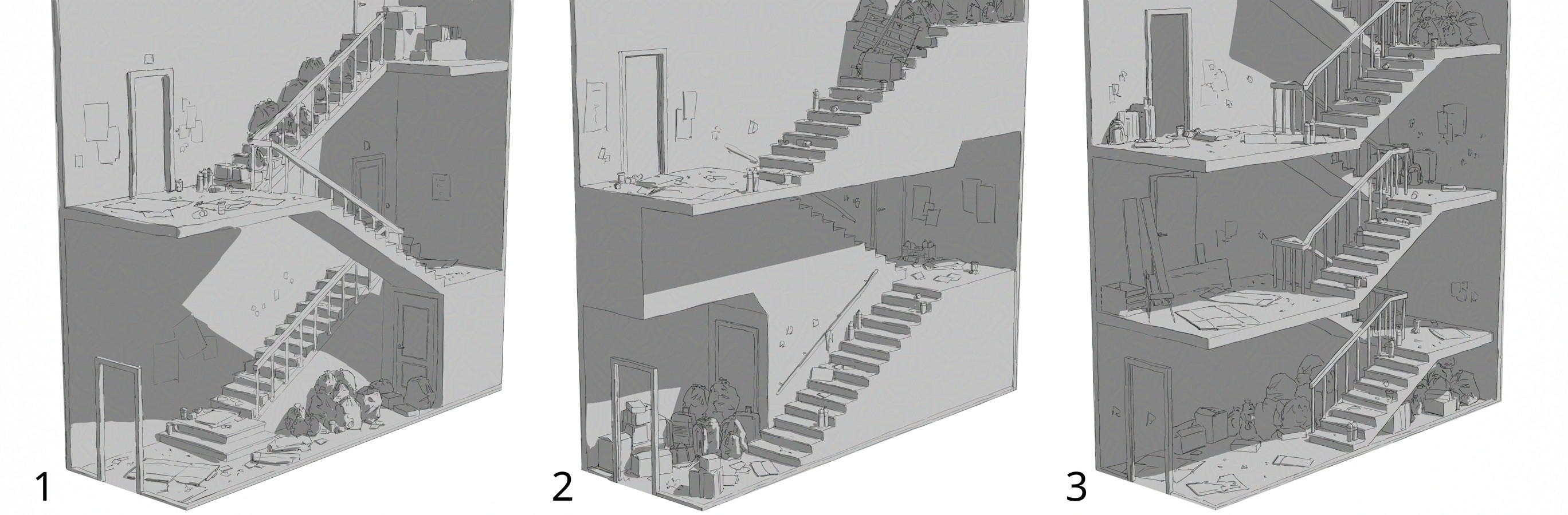 Sketches for the stairs