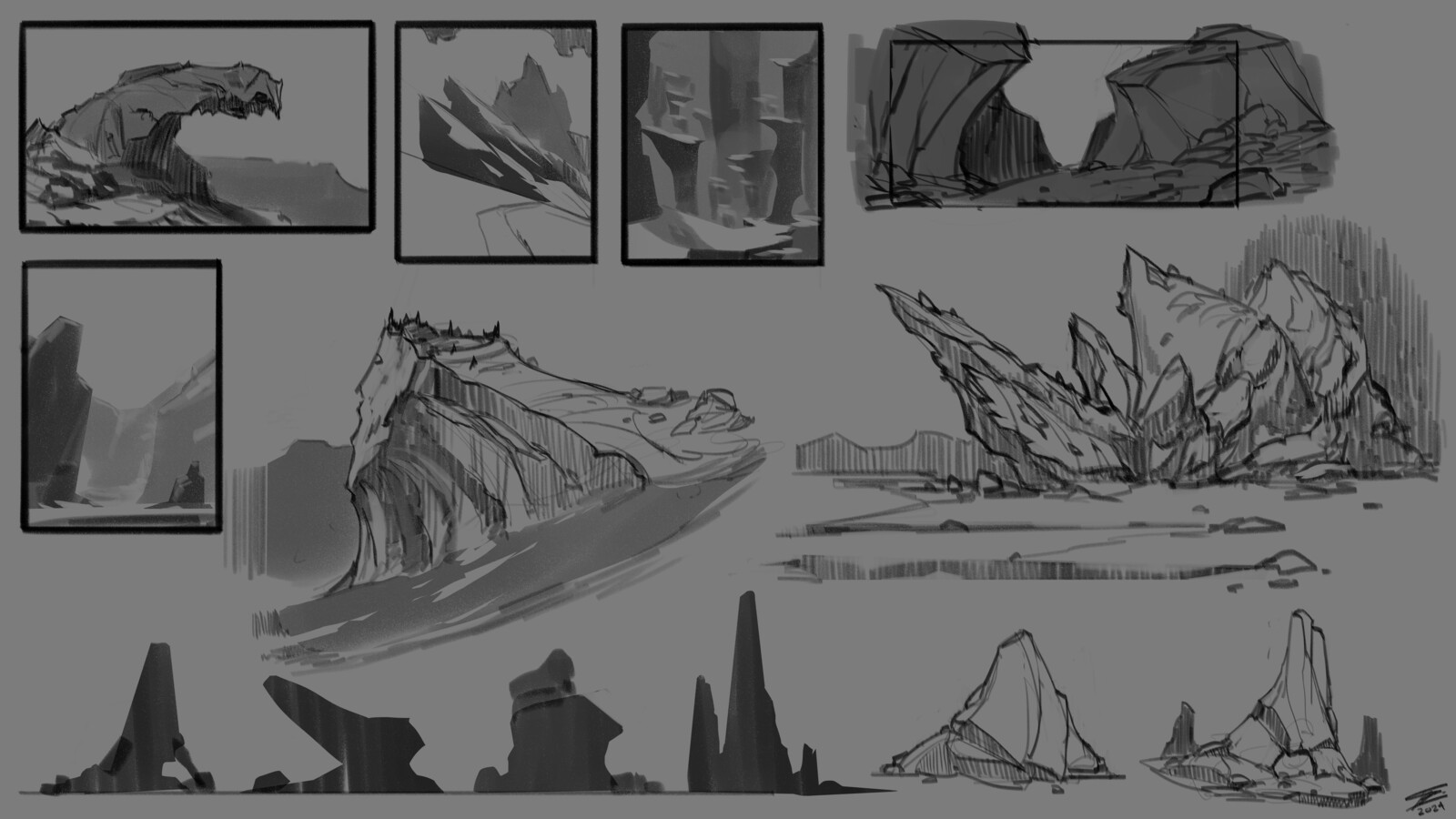 Sketch Board - Rock Formations