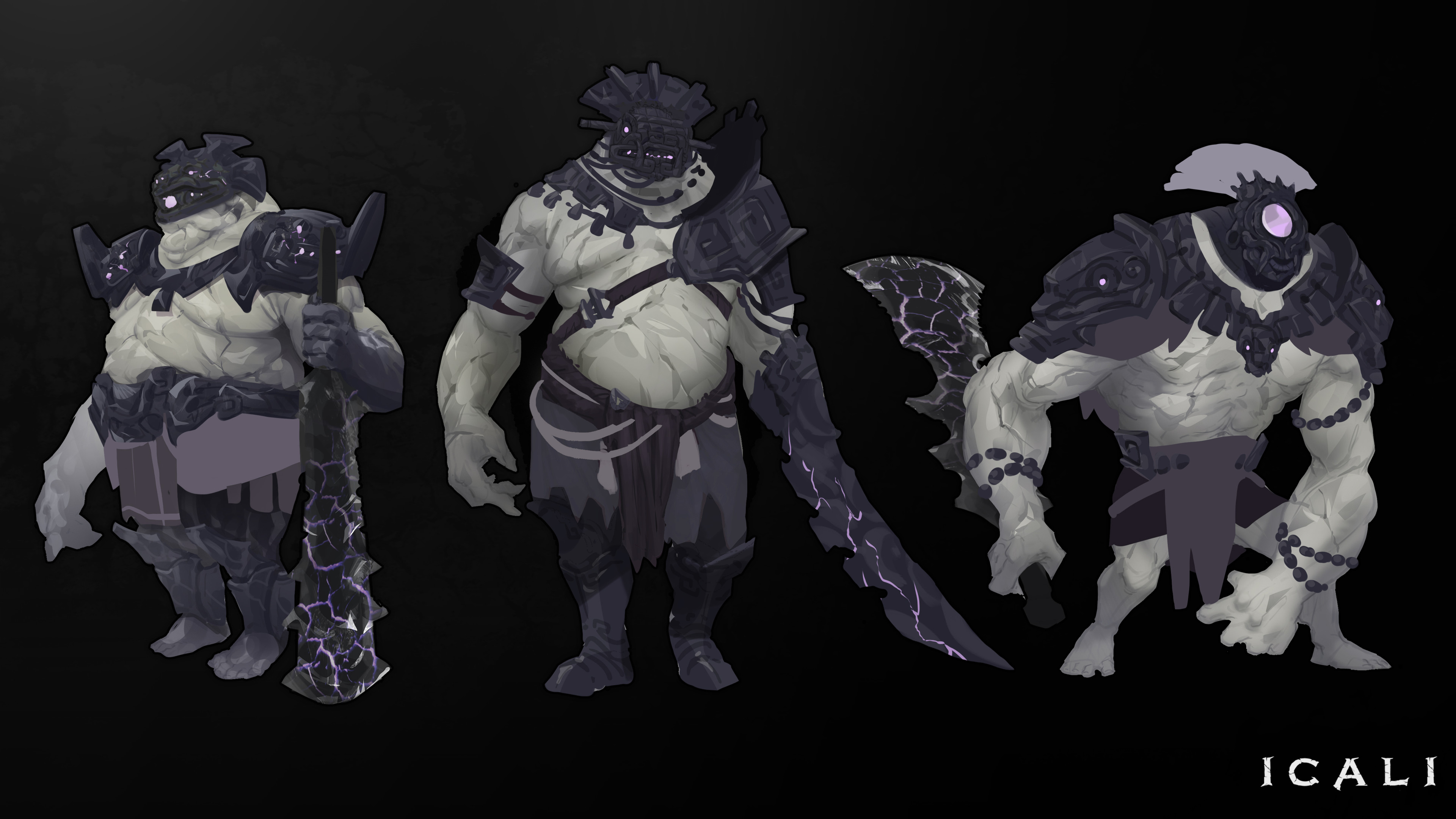 Early lineup of the ogre creature