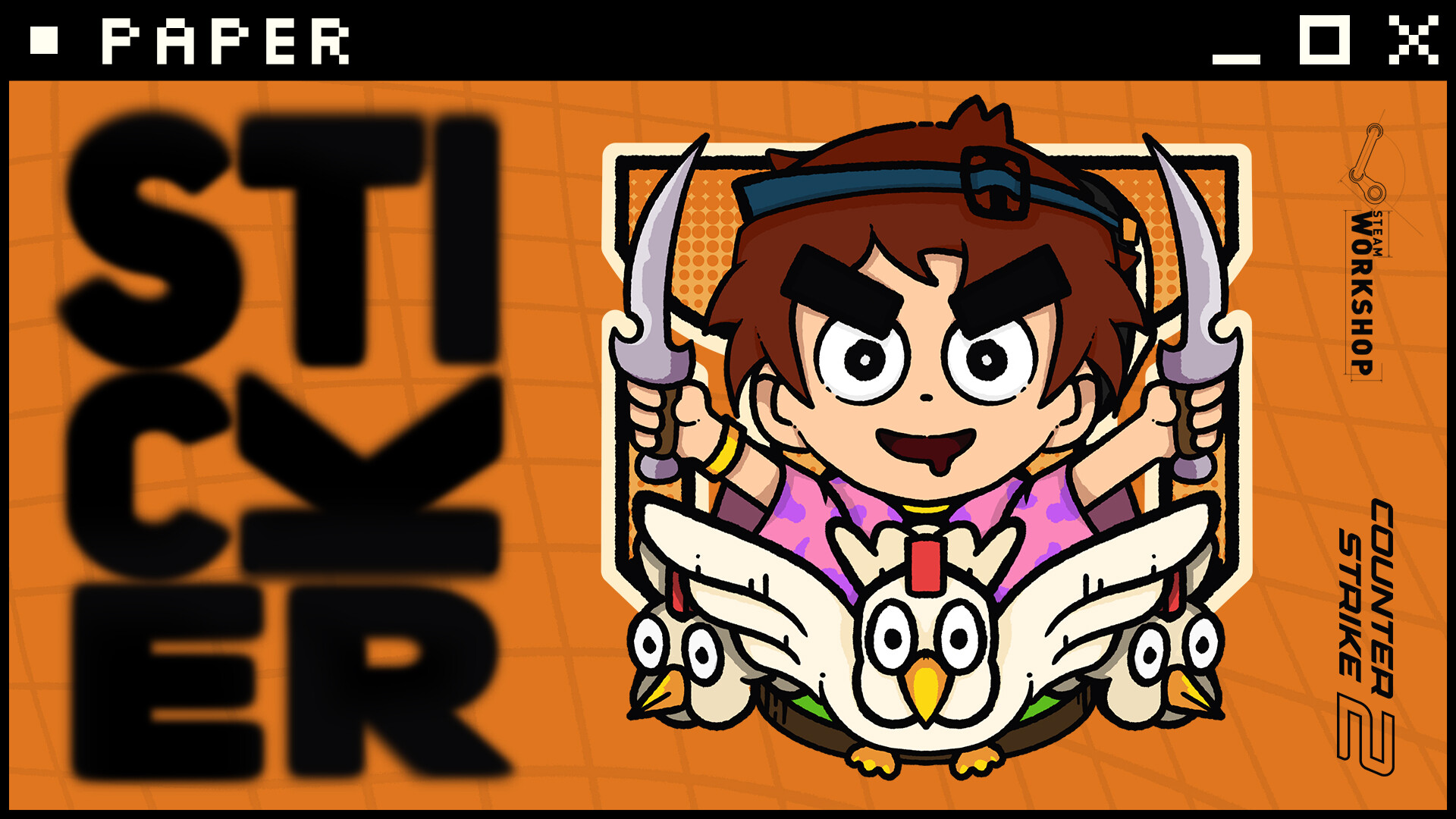 Thirdsayan - STICKER | CHICKEN DINNER | PAPER + HOLO +GLITTER