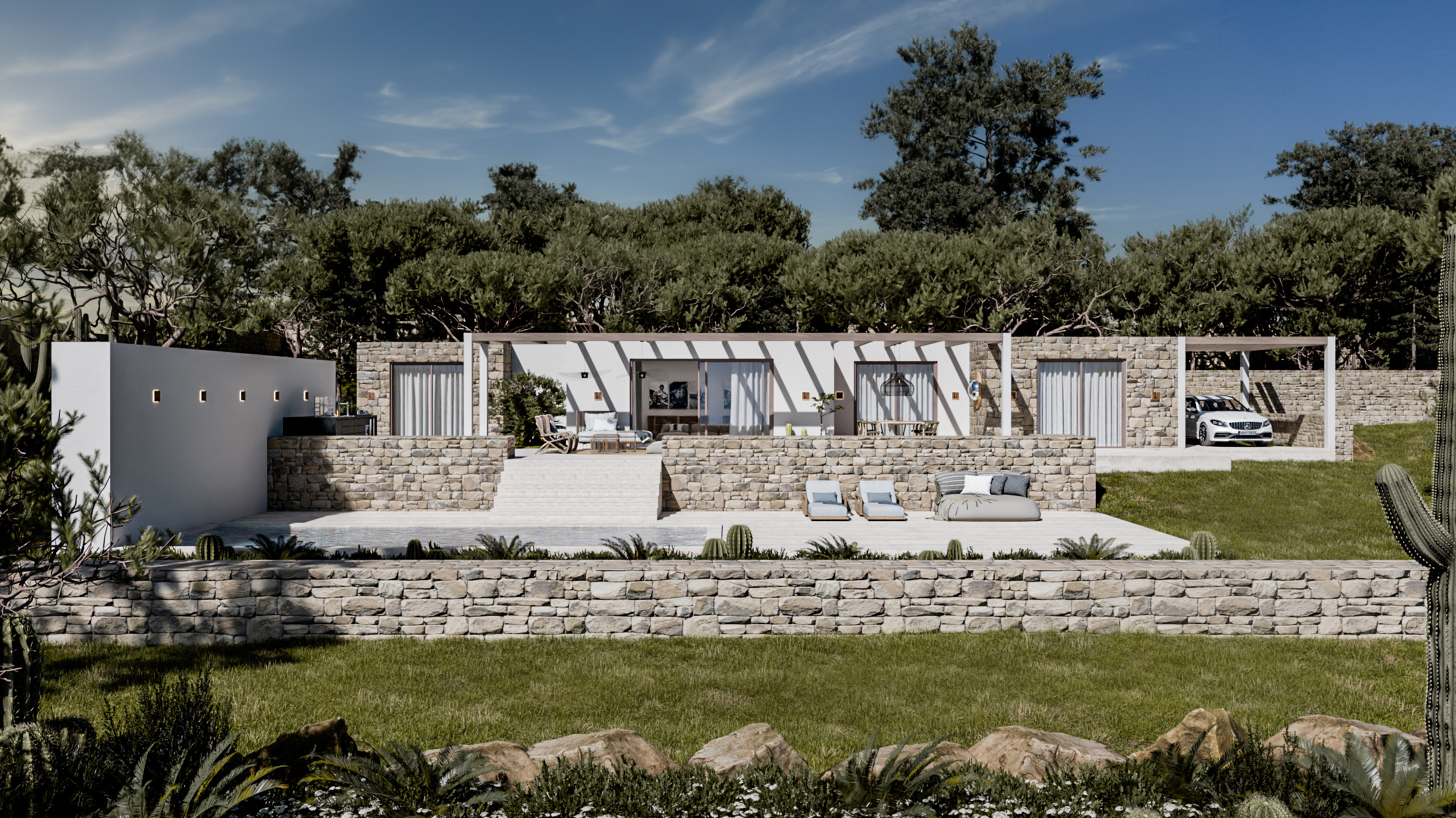 Small villa, front shot.