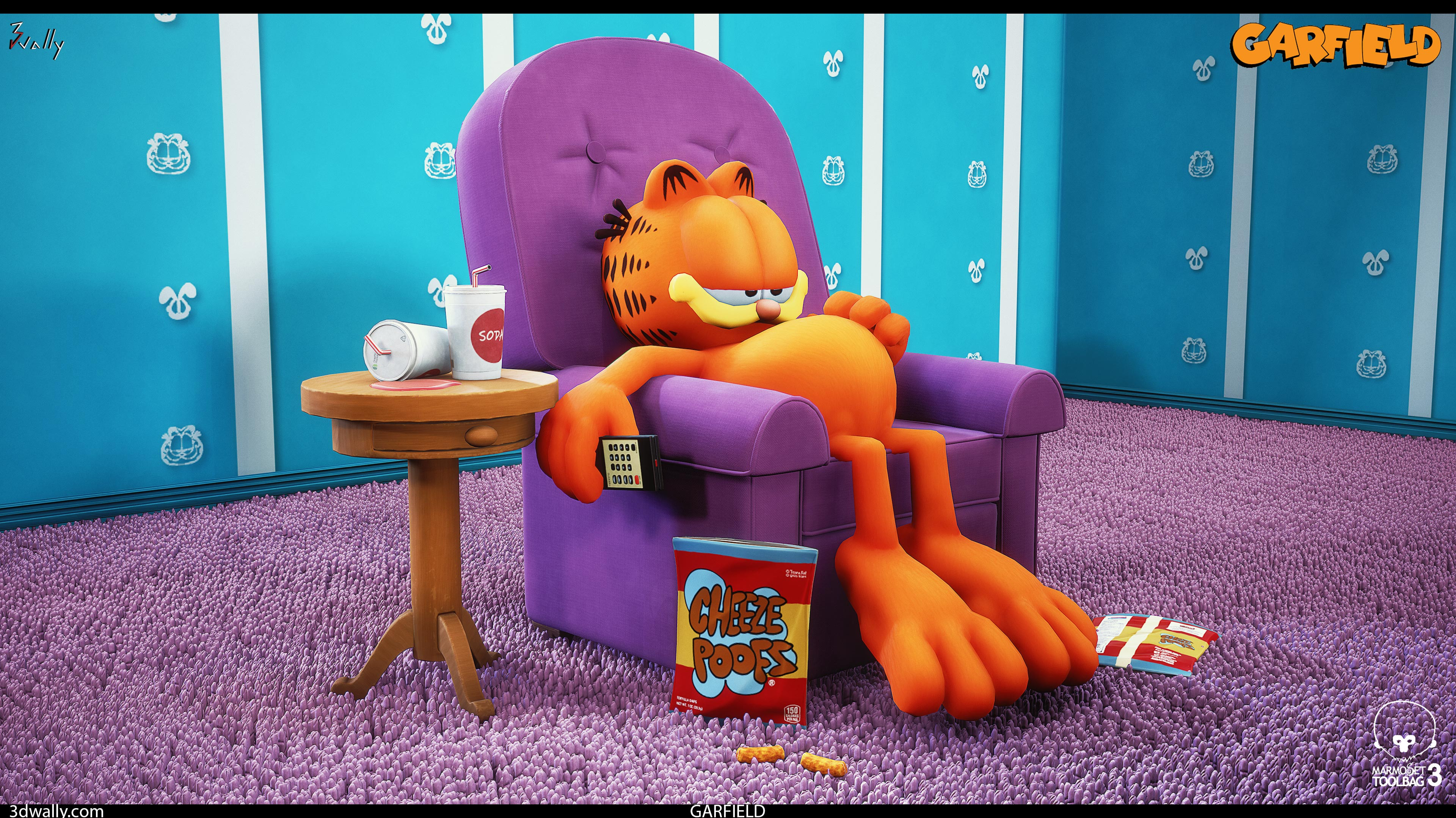 Garfield in chair