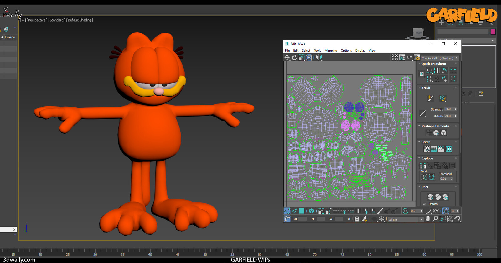 Garfield bodyUVs