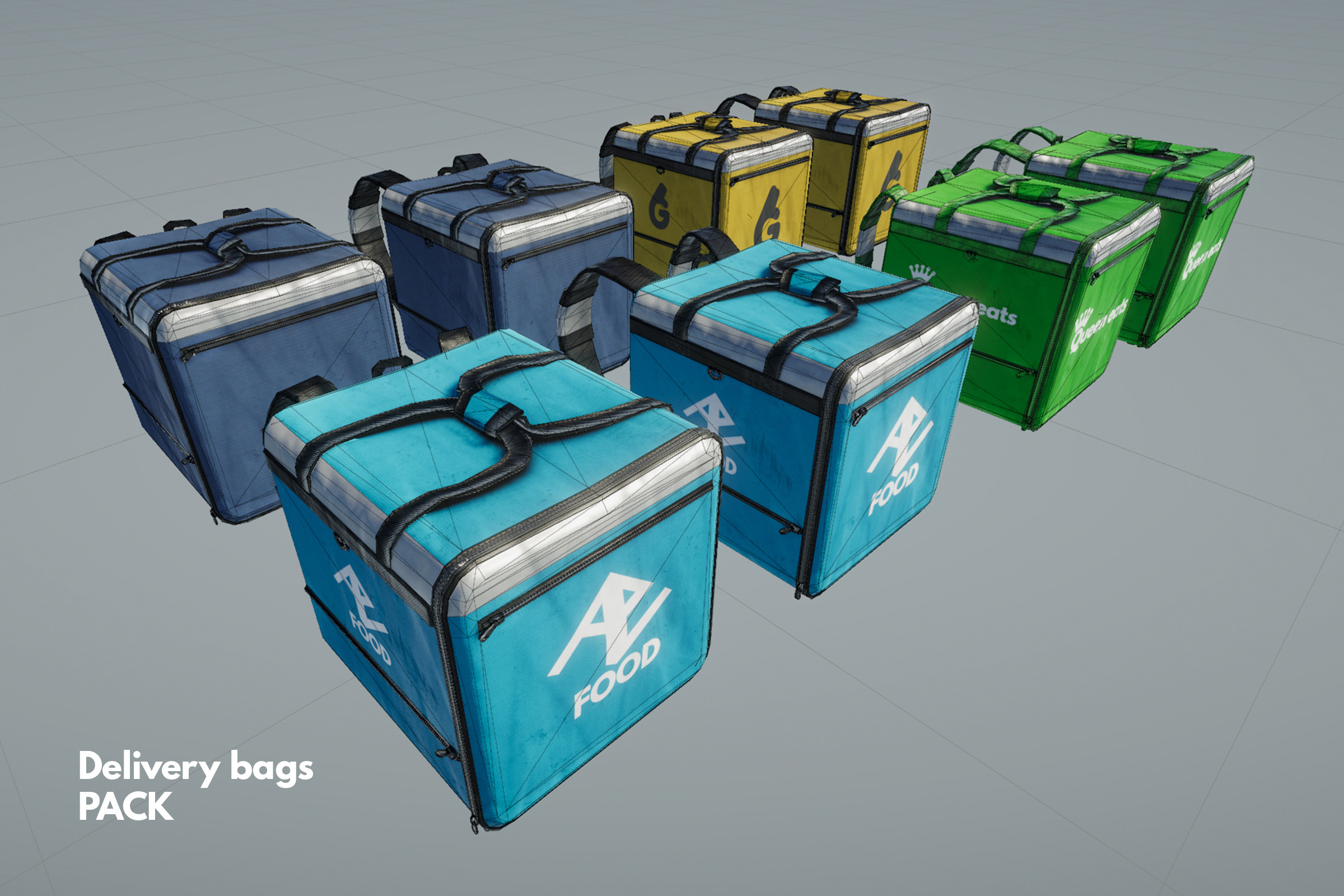 In engine screenshot, wireframe (Unity)