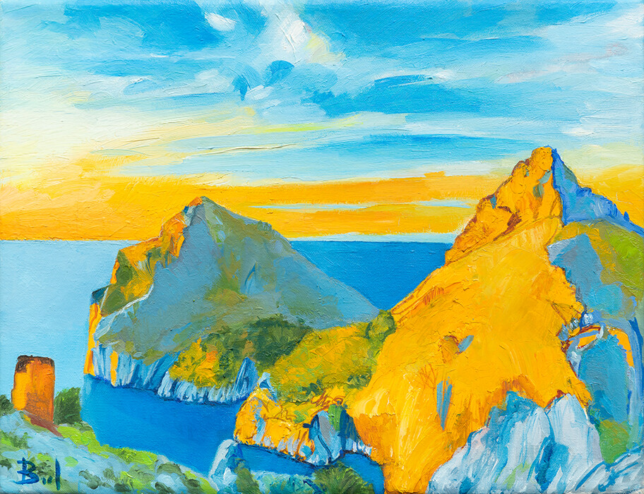 "Torre de Sa Calobra". 27x35cm. Oil on canvas