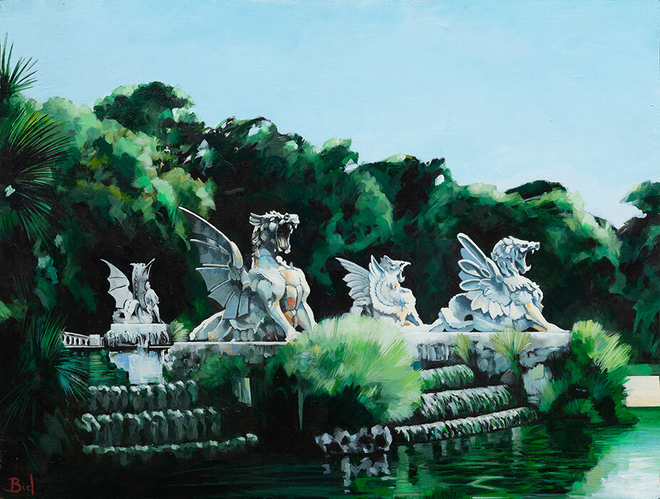"Parc de la Ciutadella (2)". 46x60cm. Acrylic on board.