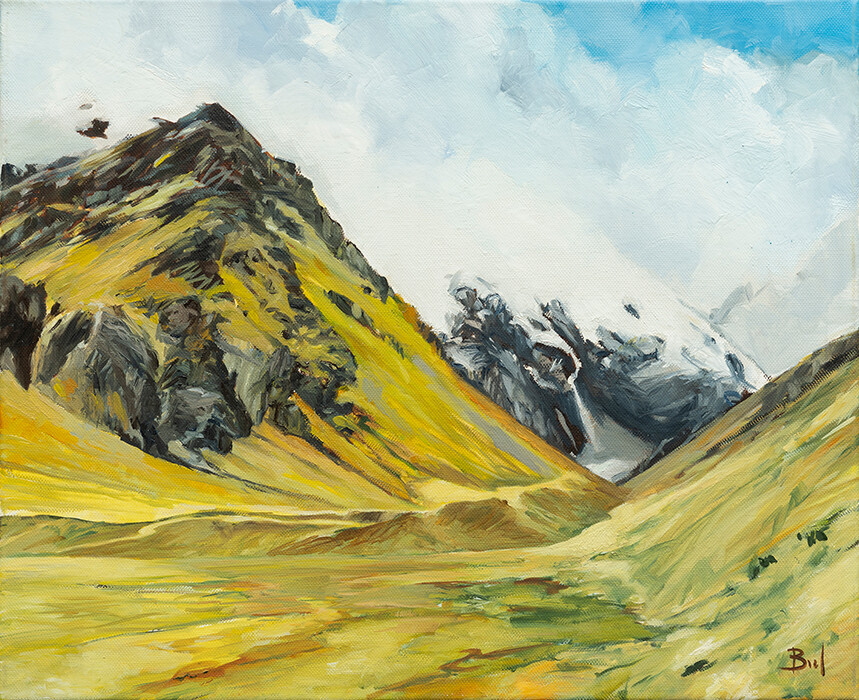 "Quebrada de los Cedros (2)". 38x46cm. Oil on canvas.