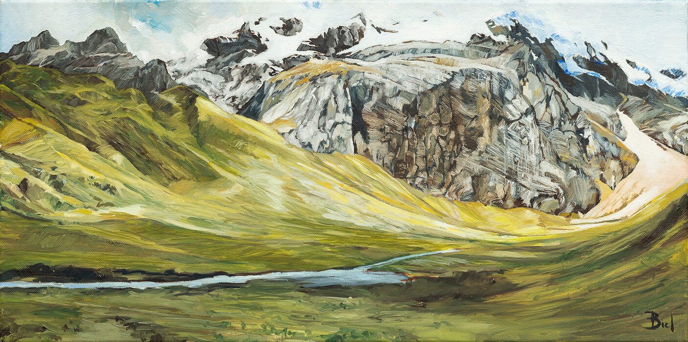 "Jancarurish". Andes peruanos. 54x65cm. Oil on canvas.