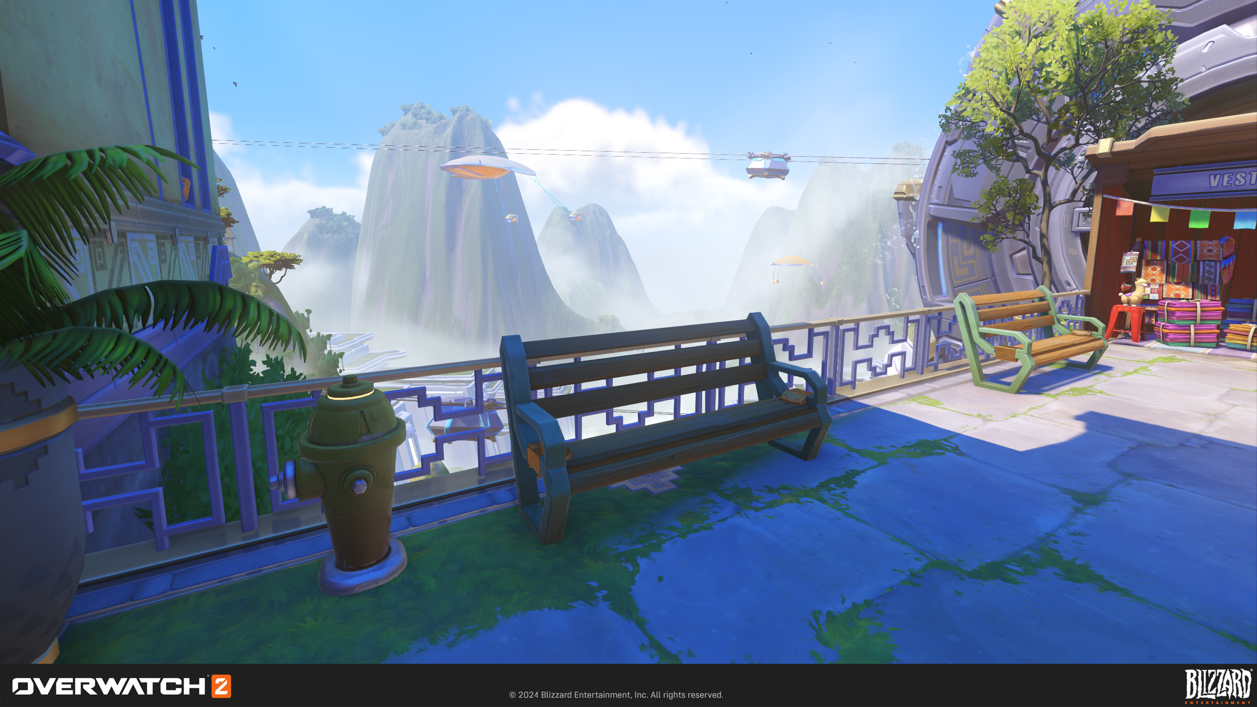 In this scene, I worked on nearby: Bench &amp; Fire Hydrant, and Gondolas in the background.